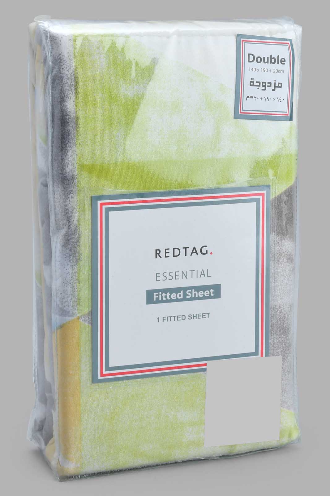 Redtag-Multicolour-Printed-Fitted-Sheet-(Double-Size)-365,-Category:Fitted-Sheets,-Colour:Multicolour,-Dept:Home,-Filter:Home-Bedroom,-HMW-BED-Fitted-Sheets,-Non-Sale,-Section:Homewares-Home-Bedroom-