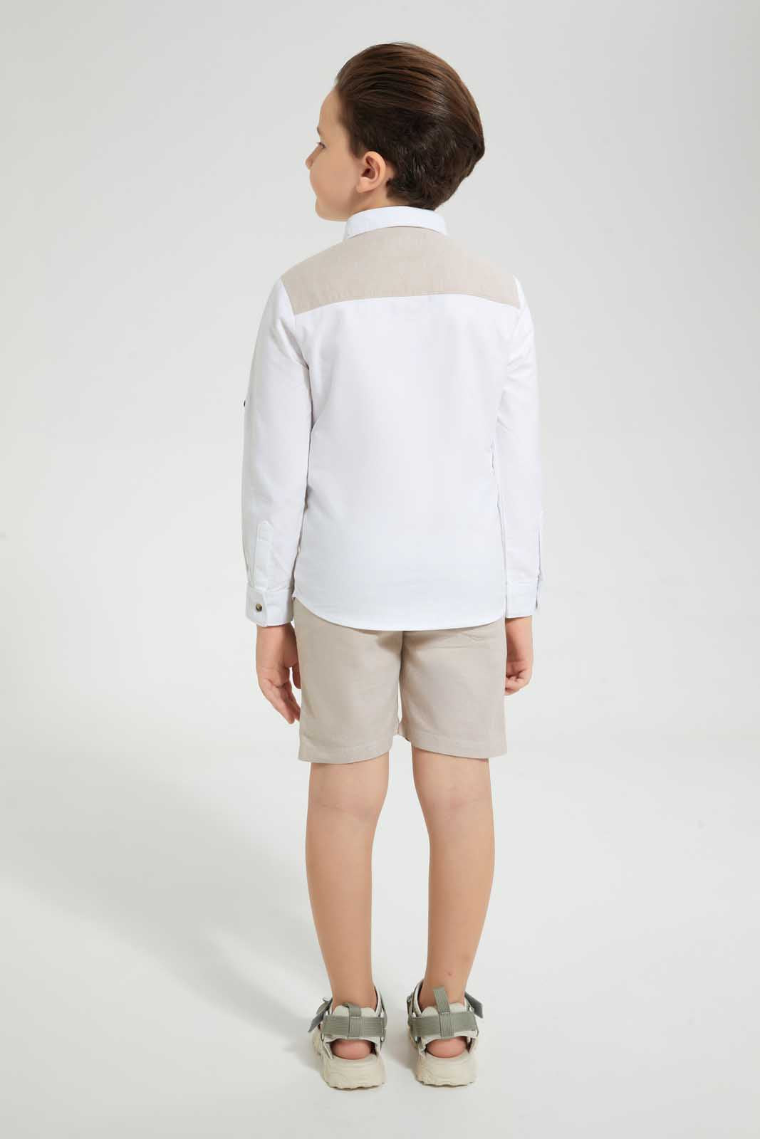 Redtag-Stone-Cut-And-Sew-Shirt-And-Short-Set-Sets-Boys-2 to 8 Years