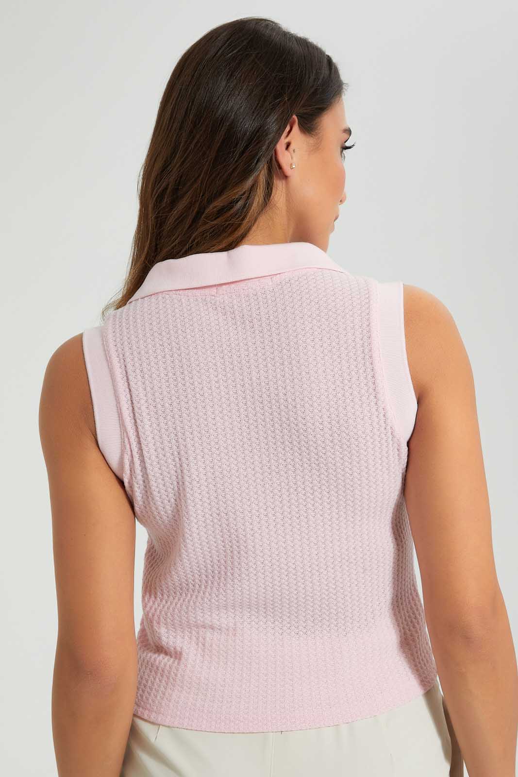 Redtag-Pink-Sleeveless-Top-Colour:Pink,-Filter:Women's-Clothing,-Limited-Edition-Tops,-New-In,-New-In-Women,-Non-Sale,-S22B,-Section:Women-Women's-