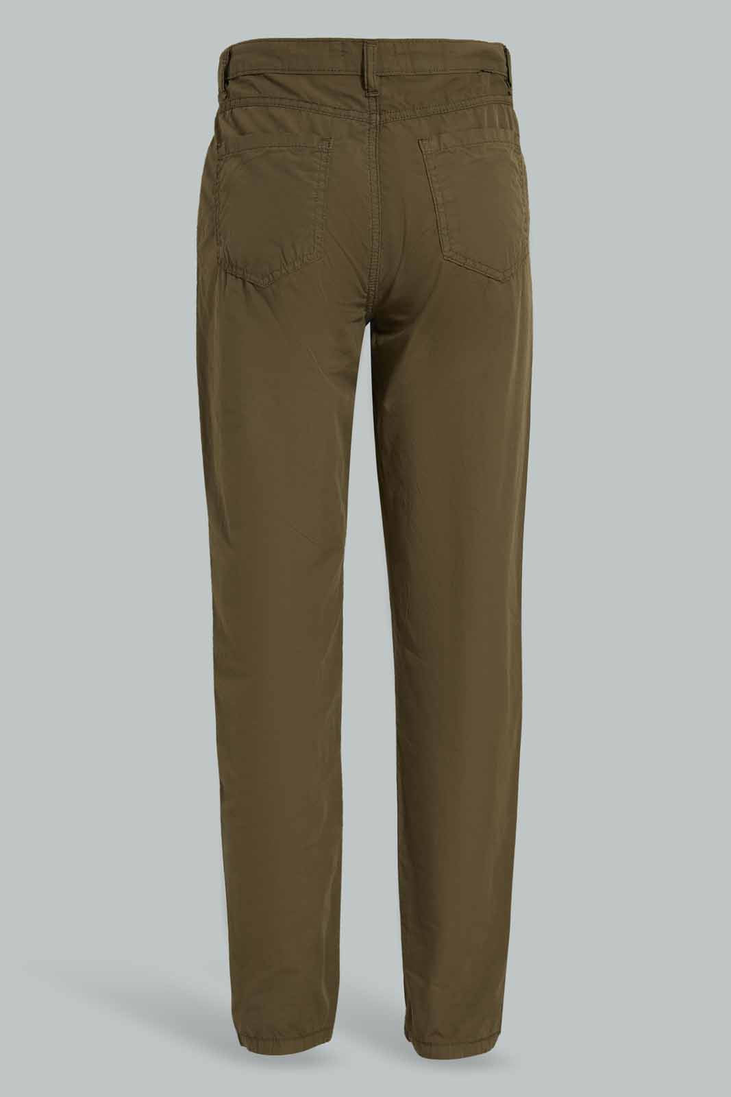 Redtag-Olive-Chino-Trouser-BSR-Trousers,-Category:Trousers,-Colour:Dark-Green,-Deals:Sale,-Filter:Senior-Boys-(8-to-14-Yrs),-PPE,-S22C,-Sale-BSR-APL,-Section:Boys-(0-to-14Yrs)-Senior-Boys-9 to 14 Years