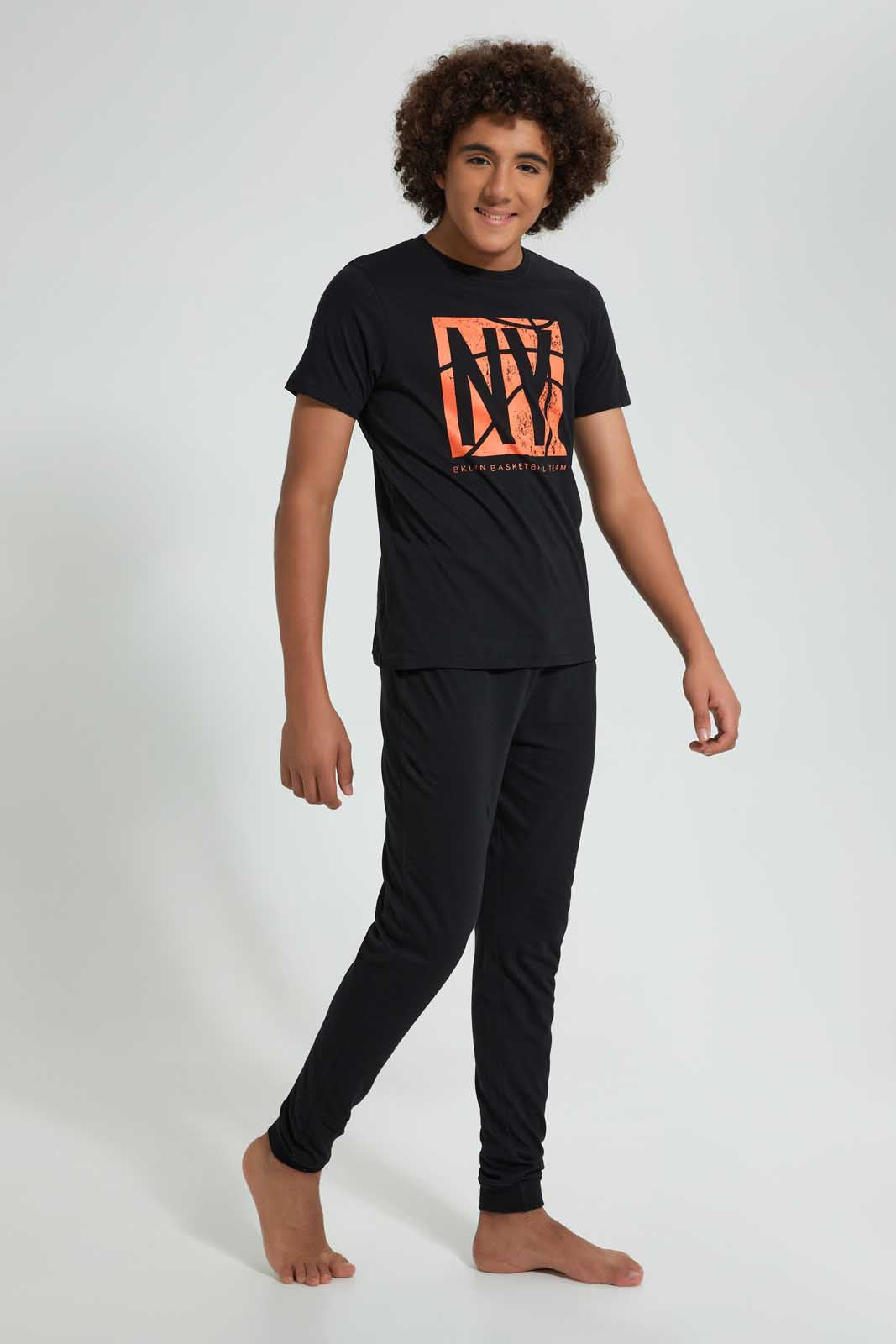 Redtag-Assorted-Basic-Night-Suit-Pyjama-Sets-Senior-Boys-9 to 14 Years