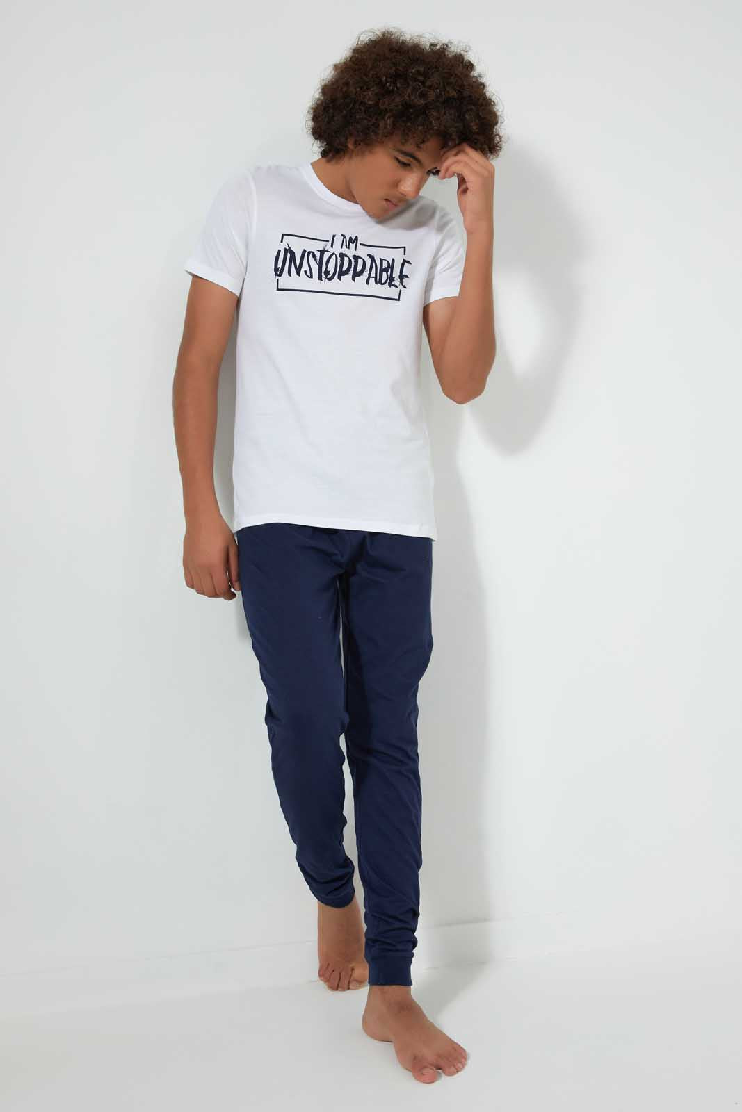 Redtag-Assorted-Basic-Night-Suit-Pyjama-Sets-Senior-Boys-9 to 14 Years
