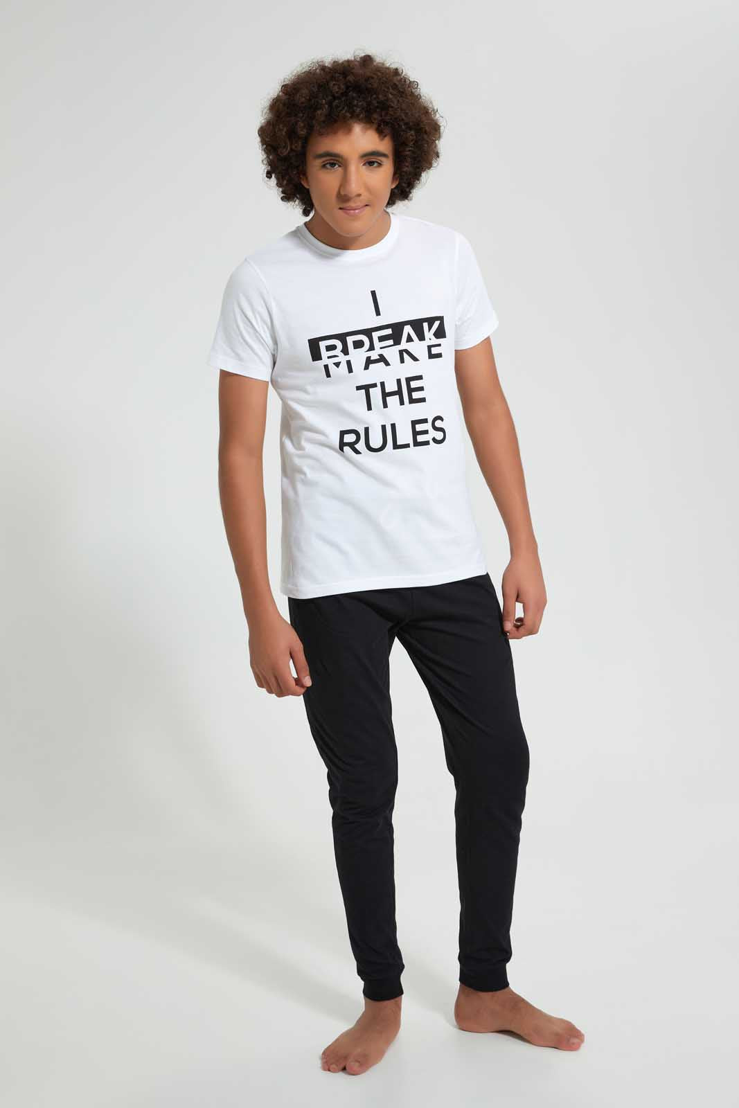 Redtag-Assorted-Basic-Night-Suit-Pyjama-Sets-Senior-Boys-9 to 14 Years