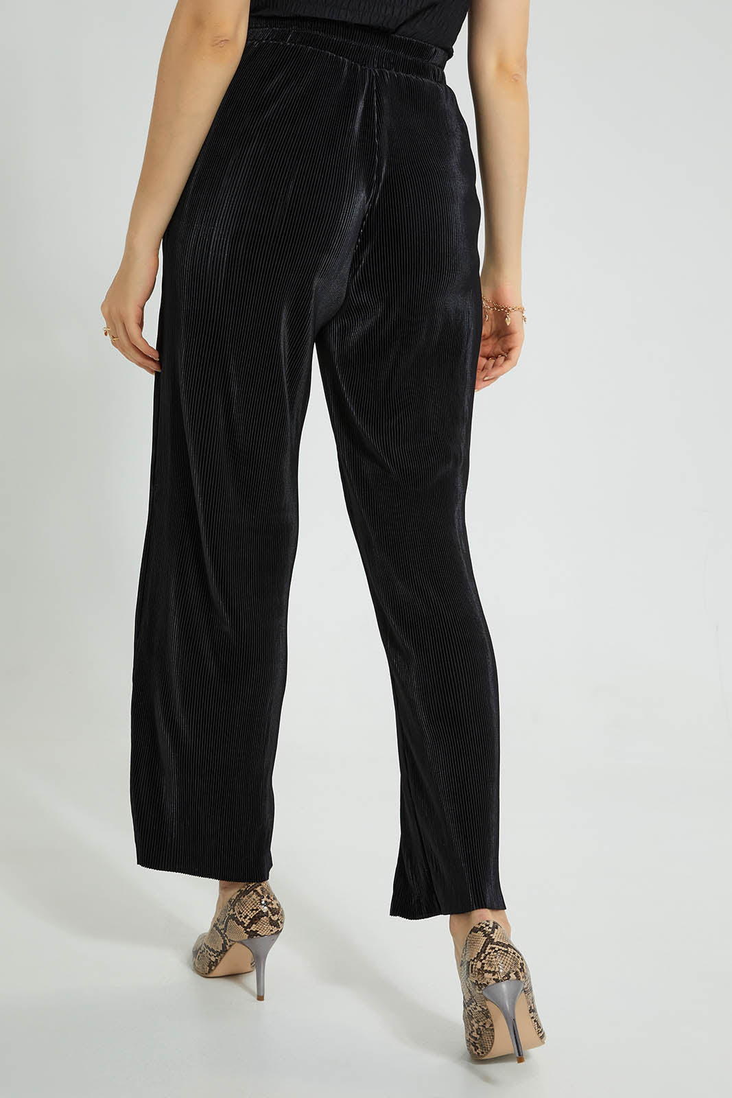 Redtag-Black-Plisse-Trouser-Trousers-Women's-