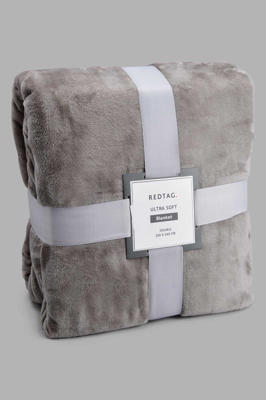 Grey Plain Ultra Soft Blanket (Double Size)