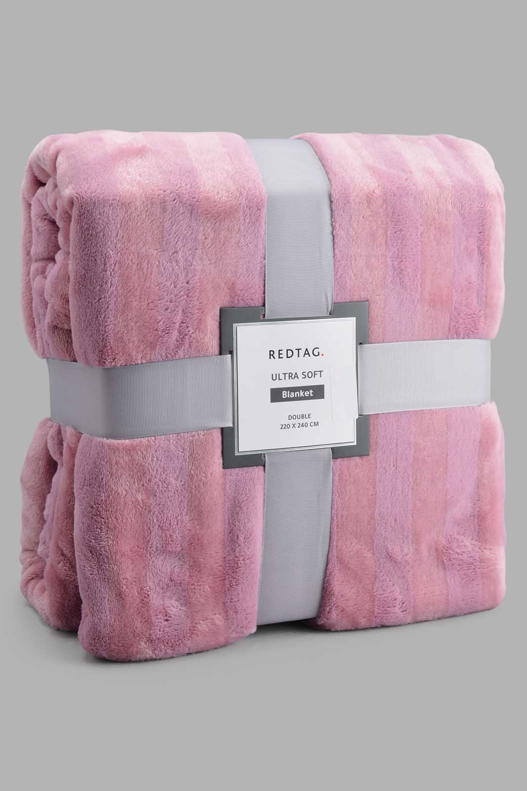 Pink Plain Ultra Soft Blanket (Double Size)