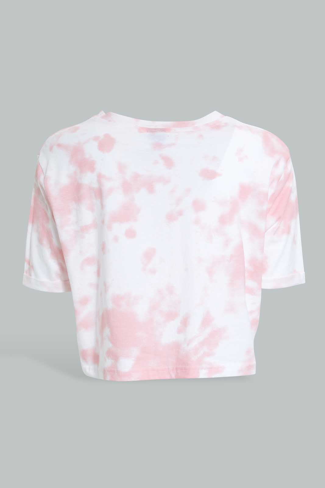 Redtag-Assorted-Tie-Dye-Princess-Print-Cropped-T-Shirt-Active-Tees-Women's-