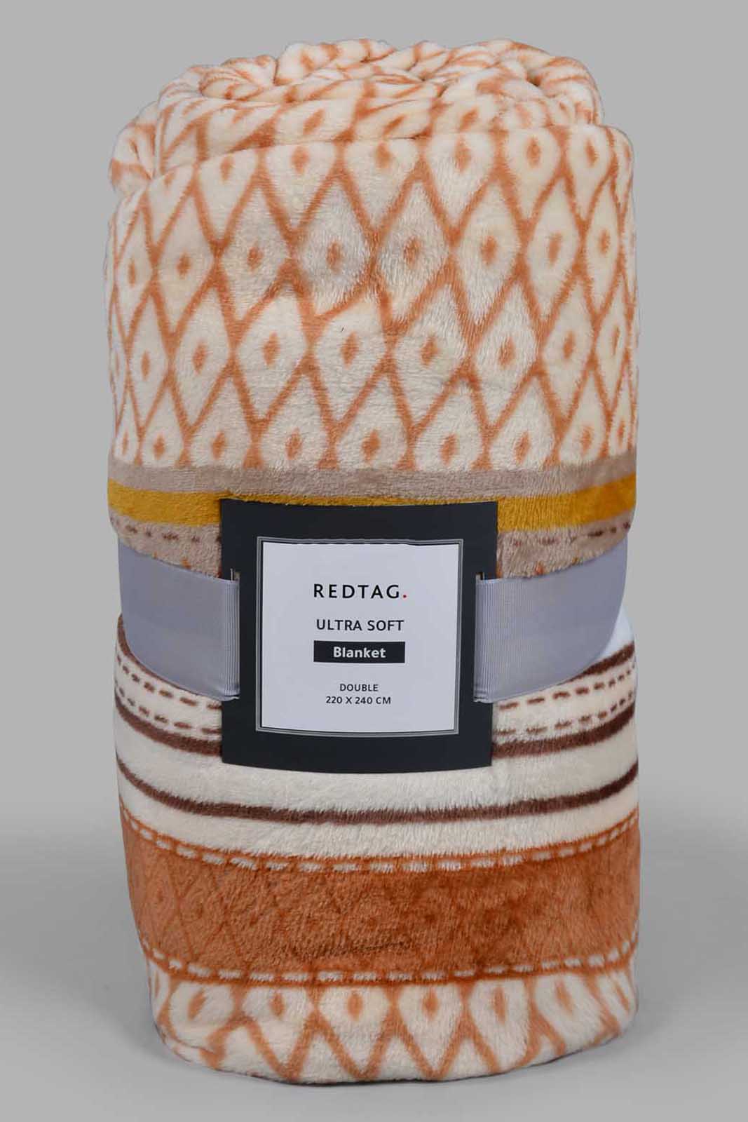 Redtag-Multicolour-Stripe-Print-Ultra-Soft-Blanket-(Double-Size)-Category:Blankets,-Colour:Multicolour,-Filter:Home-Bedroom,-HMW-BED-Blankets,-New-In,-New-In-HMW-BED,-Non-Sale,-S22B,-Section:Homewares-Home-Bedroom-