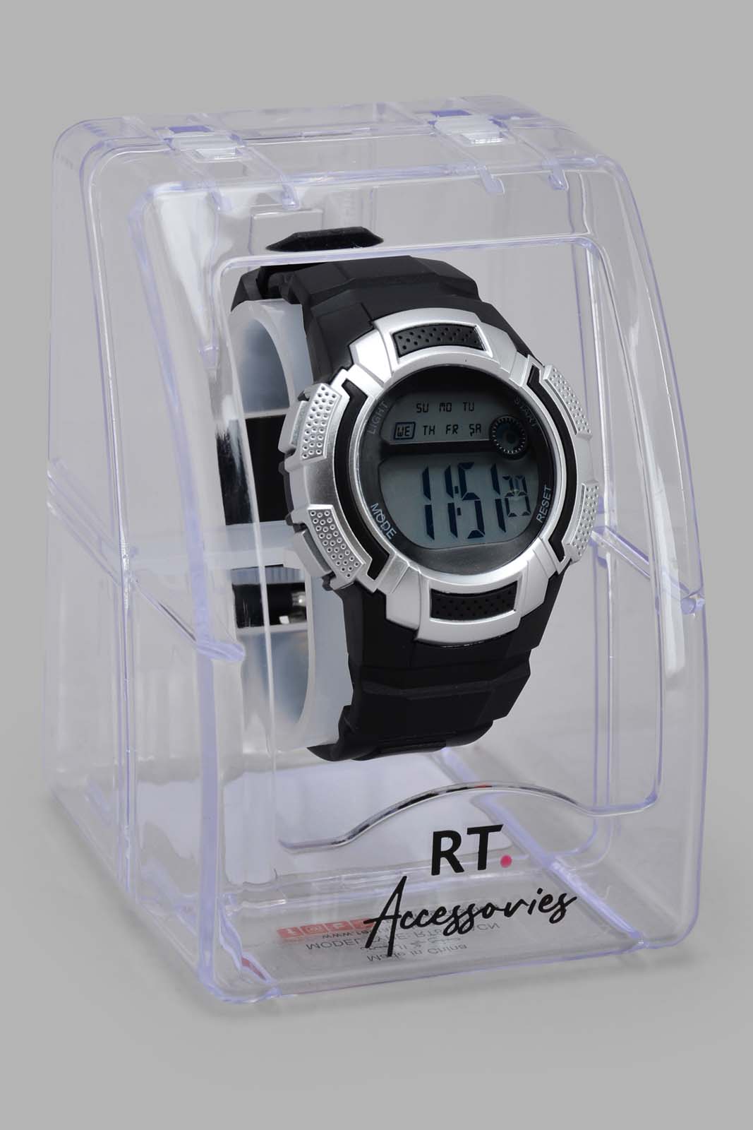 Redtag-Black-Multi-Functional-Digital-Watch-BOY-Watches,-Category:Watches,-Colour:Black,-Deals:Sale,-Filter:Boys-Accessories,-New-In,-New-In-BOY-ACC,-Non-Sale,-S22C,-Sale-BOY-ACC,-Section:Boys-(0-to-14Yrs)-Boys-