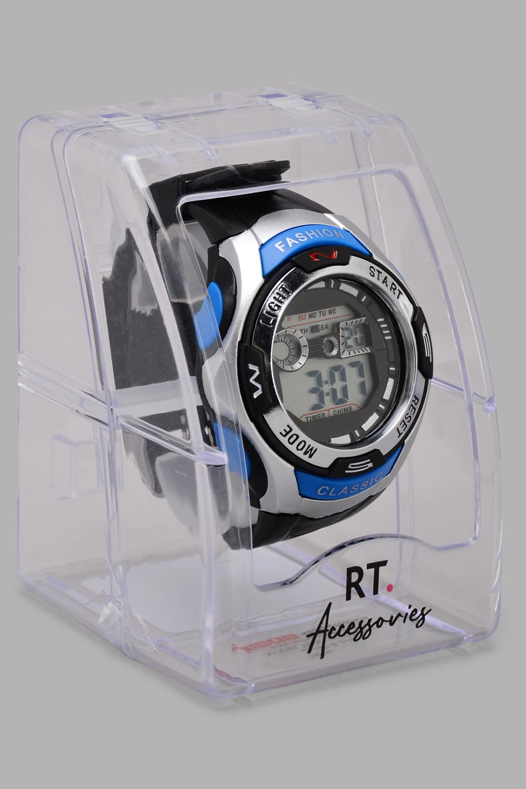 Redtag-Navy-And-Black-Multi-Functional-Digital-Watch-BOY-Watches,-Category:Watches,-Colour:Navy,-Deals:Sale,-Filter:Boys-Accessories,-New-In,-New-In-BOY-ACC,-Non-Sale,-S22C,-Sale-BOY-ACC,-Section:Boys-(0-to-14Yrs)-Boys-