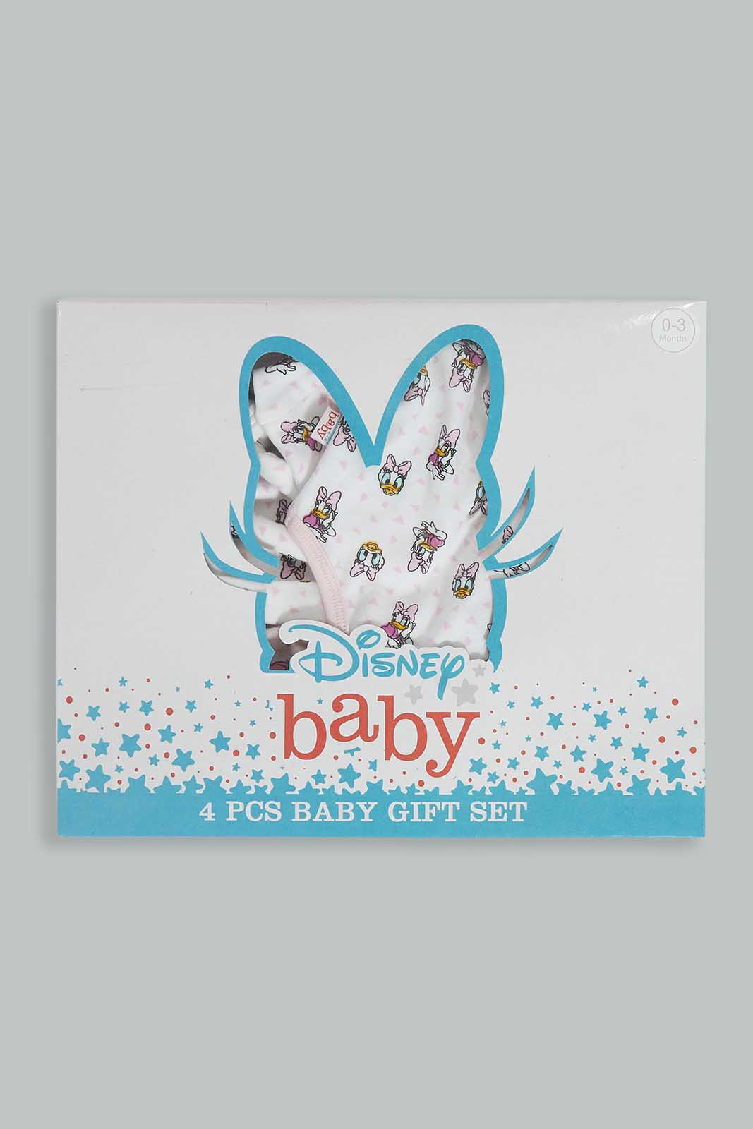 Redtag-Pink-Daisy-4-Pcs-Gift-Box-Gift-Sets-Baby-0 to 12 Months