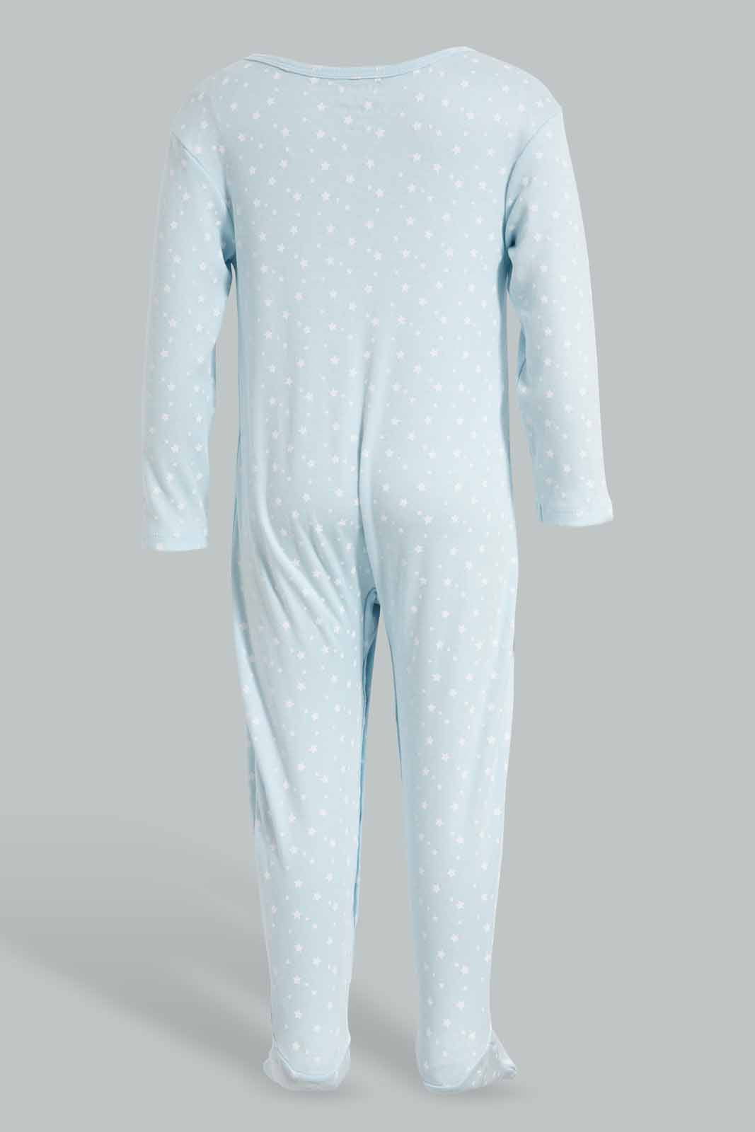 Redtag-Blue-Star-Print-Sleep-Suit-APL,-Category:Sleepsuits,-Colour:Blue,-Deals:New-In,-Filter:Baby-(0-to-12-Mths),-NBB-Sleepsuits,-New-In-NBB-APL,-Non-Sale,-PPE,-Section:Boys-(0-to-14Yrs),-W22O-Baby-0 to 12 Months