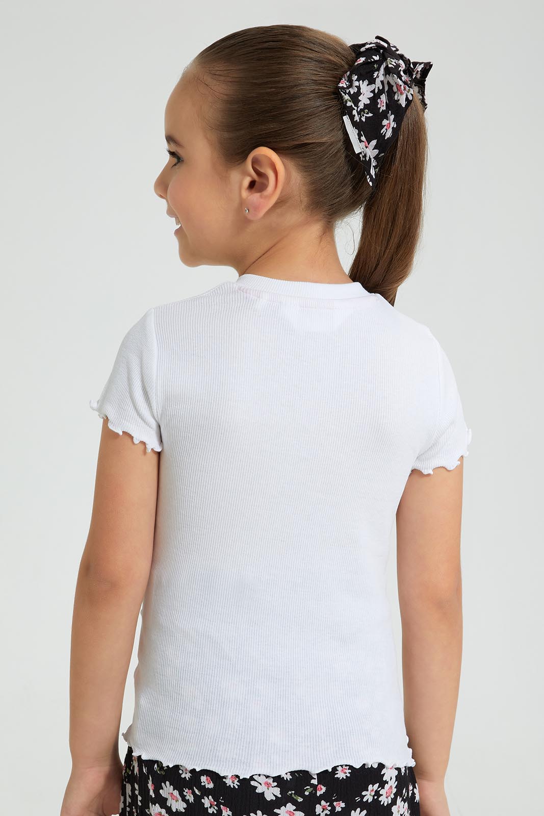 Redtag-White-Short-Sleeve-T-Shirt-With-Half-Placket-Colour:White,-Filter:Girls-(2-to-8-Yrs),-Girls-T-Shirts,-New-In,-New-In-GIR,-Non-Sale,-S22B,-Section:Kidswear,-TBL-Girls-2 to 8 Years