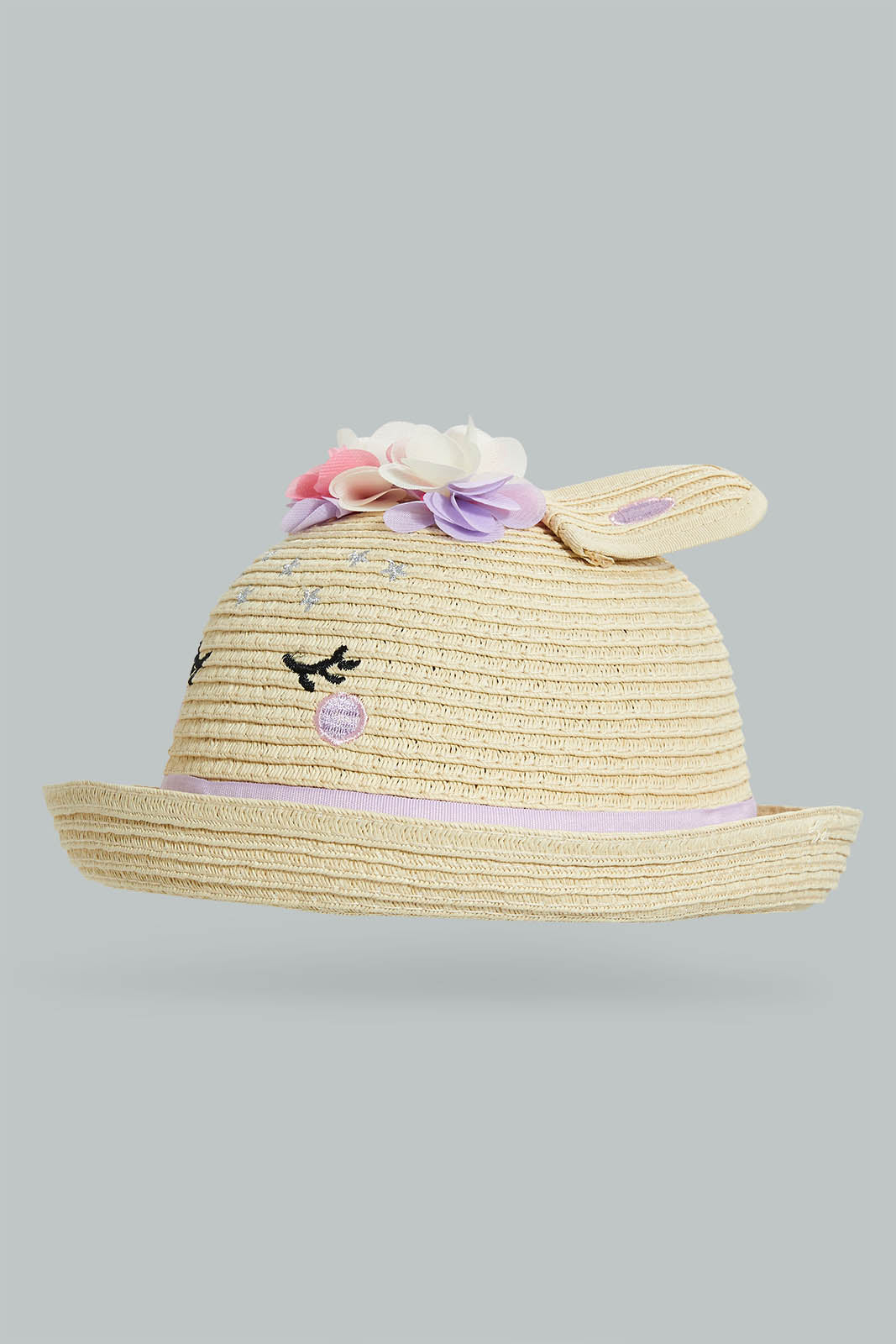 Redtag-Beige-Ear-Embellished-Hat-For-Girls-Colour:Beige,-Filter:Girls-Accessories,-GIR-Caps,-New-In,-New-In-GIR-ACC,-Non-Sale,-S22B-Girls-