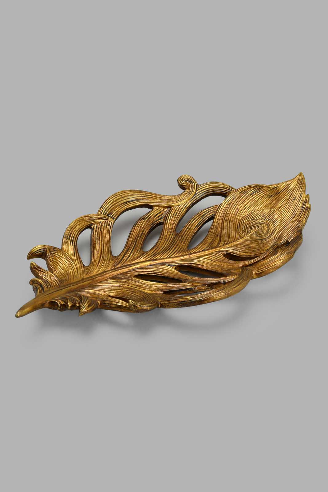 Redtag-Gold-Leaf-Plate-&-Wall-Decor-Artefact-Home-Decor-