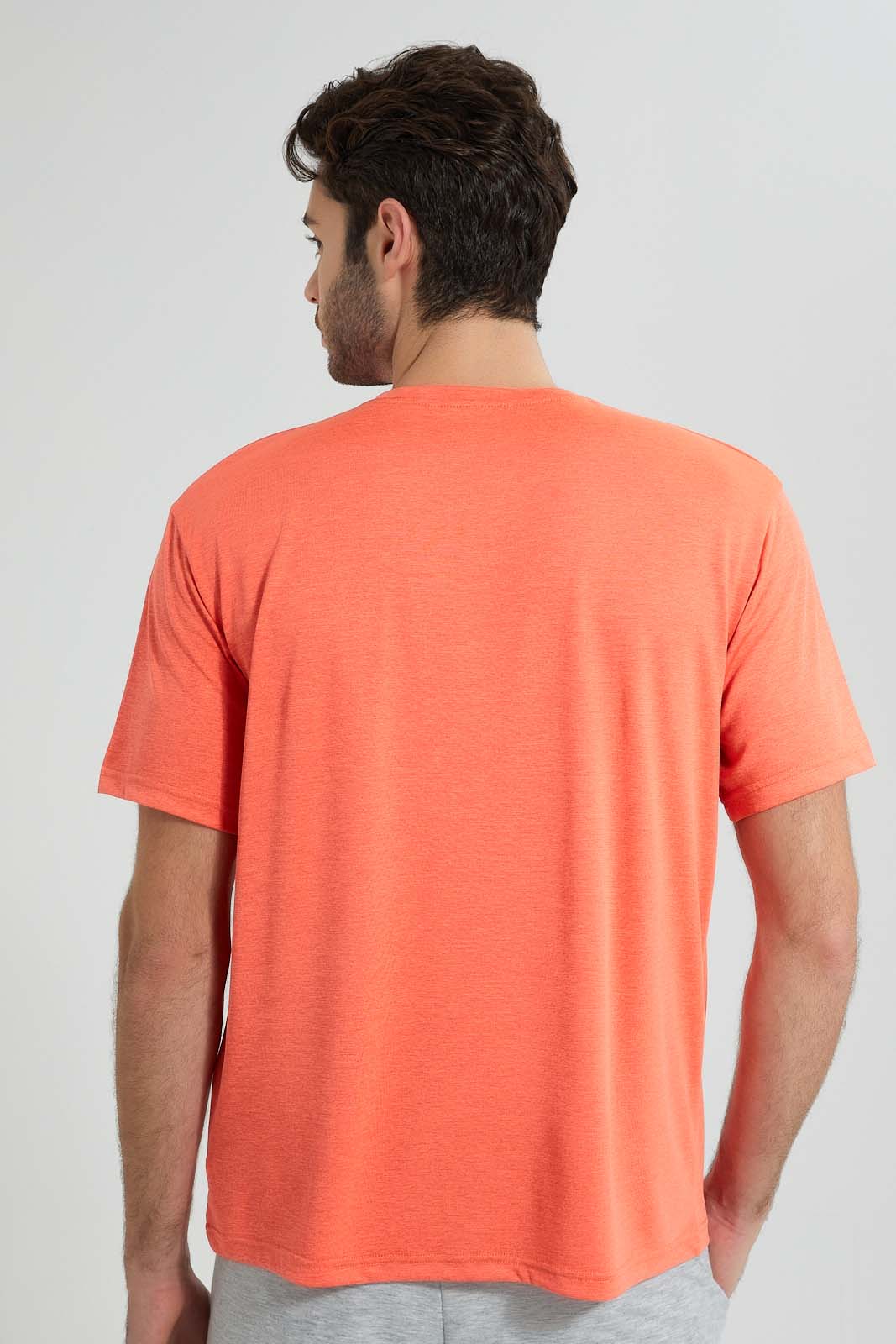 Redtag-Orange-Oversize-T-Shirt-All-Over-Prints-Men's-