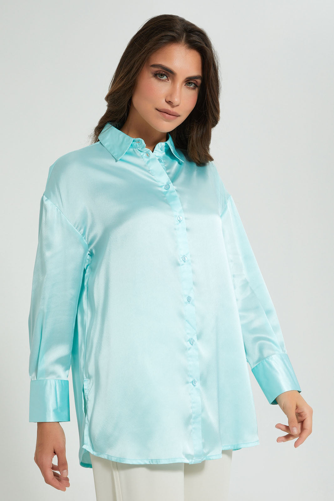 Redtag-Assorted-Collared-Longsleeve-Top-Colour:Green,-Filter:Women's-Clothing,-Limited-Edition-Blouses,-New-In,-New-In-Women,-Non-Sale,-S22B,-Section:Women-Women's-