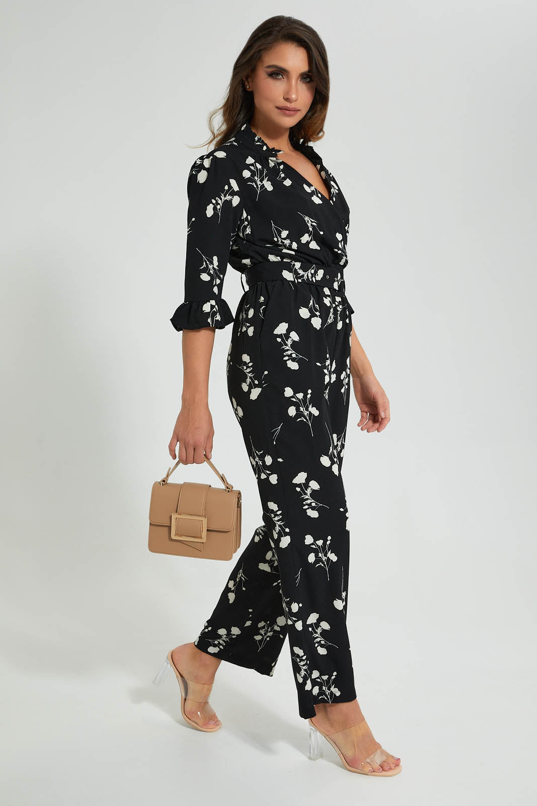 Redtag-Assorted-Crew-Neck-Jumpsuit-With-Buckle-Colour:Assorted,-Filter:Women's-Clothing,-Limited-Edition-Dresses,-New-In,-New-In-Women,-Non-Sale,-S22B,-Section:Women-Women's-