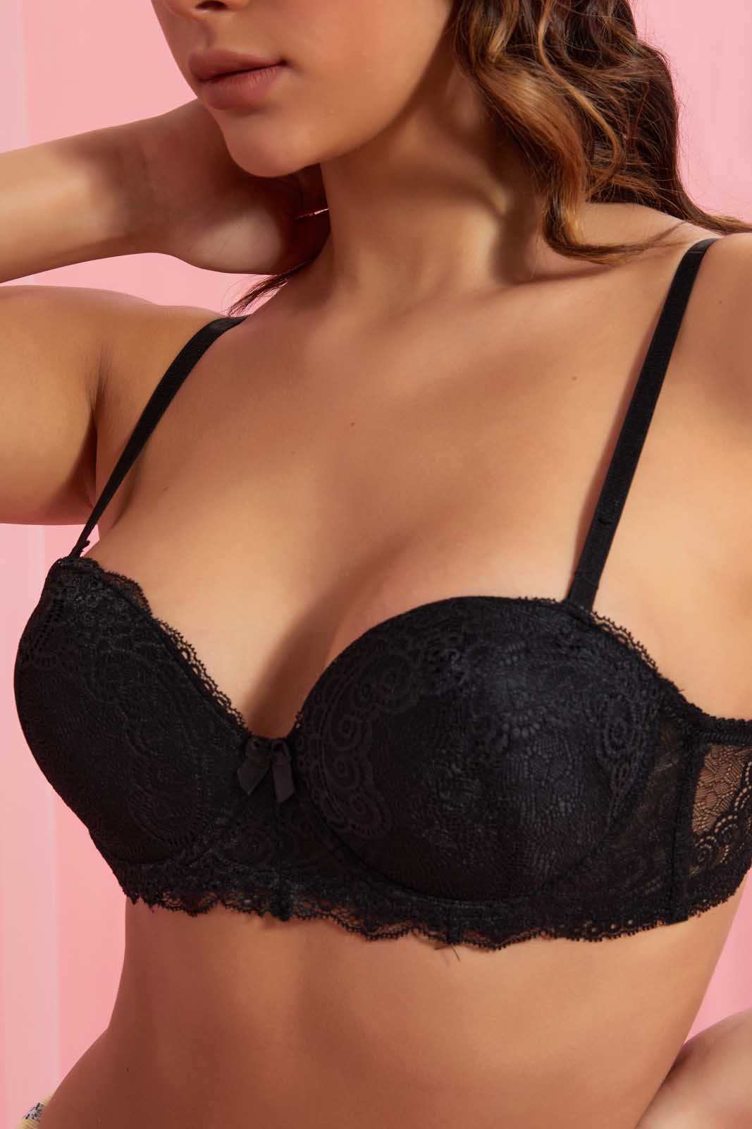 Redtag-Black-Plain-Lace-Balconette-Bra-Balconette-Women's-