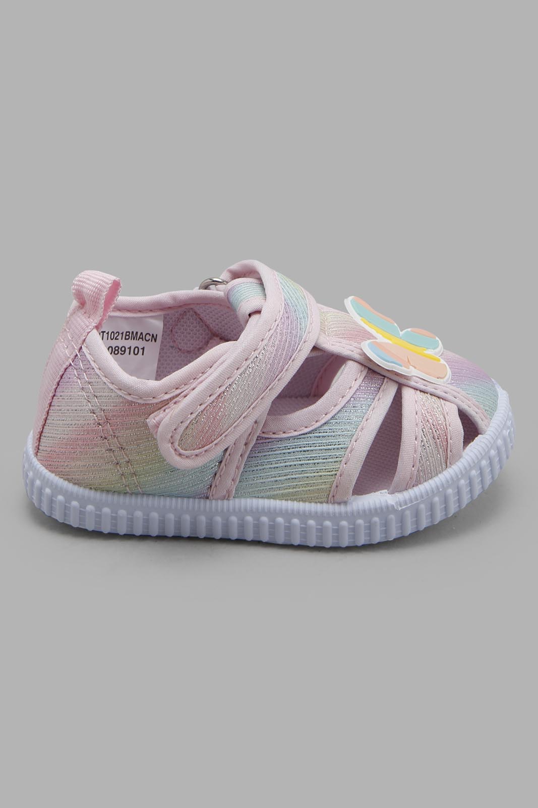 Redtag-Pale-Pink-Butterfly-Pump-Bundle,-Category:Trainers,-Colour:Pink,-Deals:3-For-90,-Deals:New-In,-Filter:Girls-Footwear-(1-to-3-Yrs),-ING-Trainers,-New-In-ING-FOO,-Section:Girls-(0-to-14Yrs),-W22O-Infant-Girls-1 to 3 Years