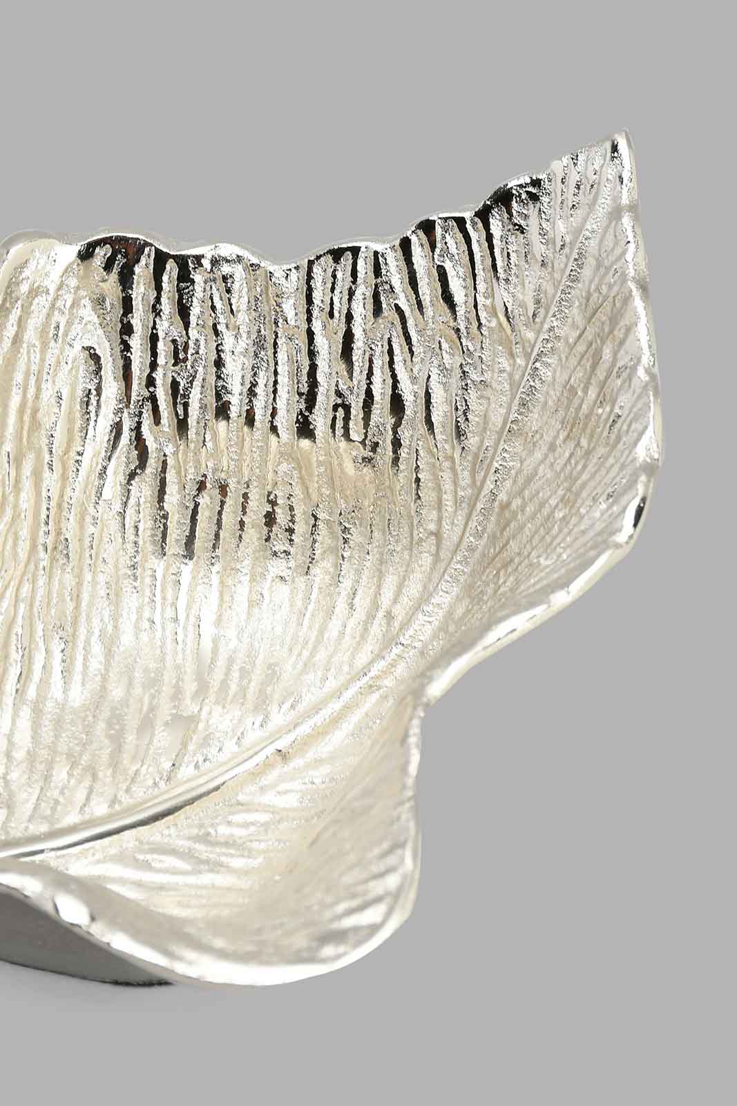 Redtag-Silver-Decorative-Leaf-Bowl-Bowls-Home-Decor-