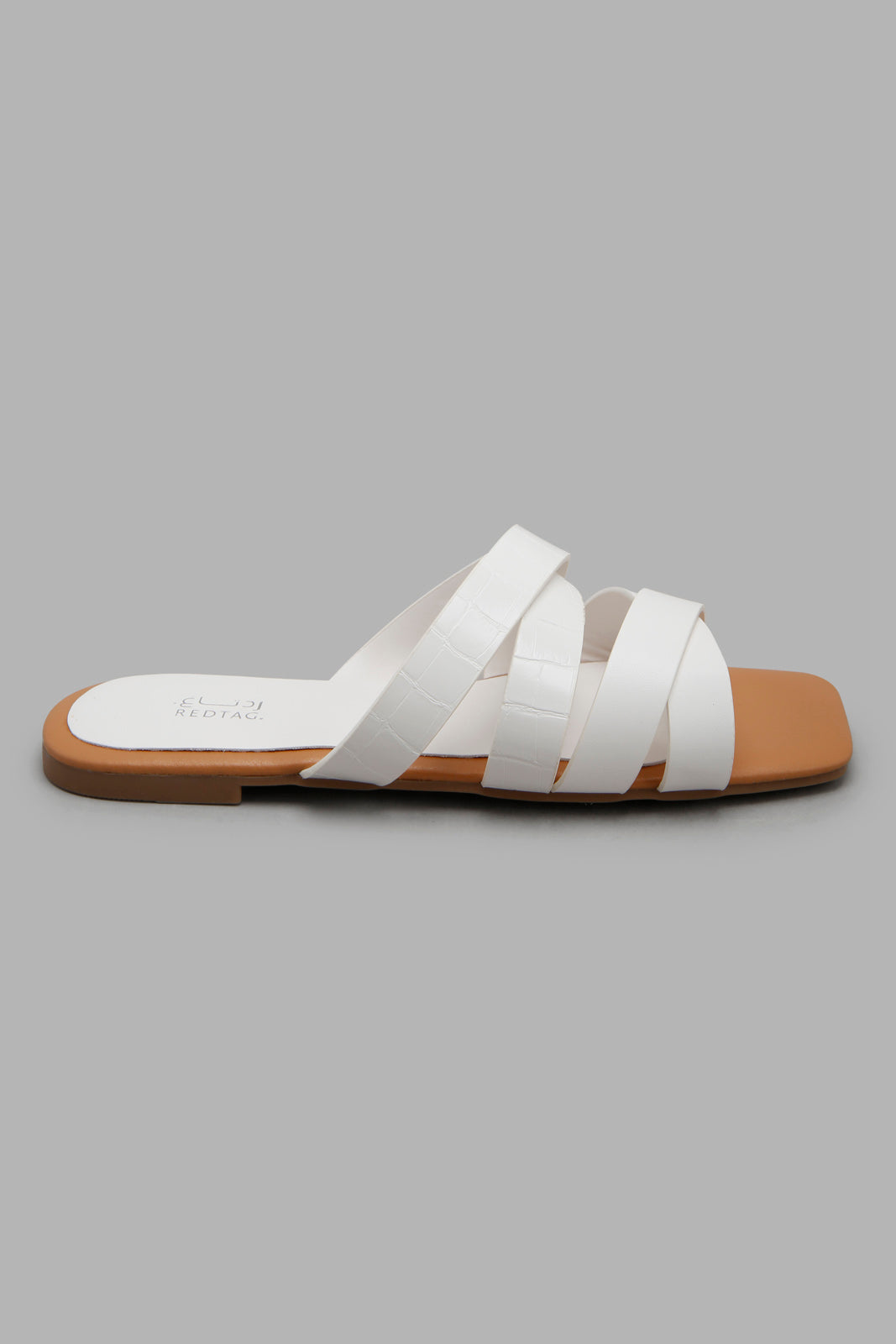 Redtag-White-Strapy-Mule-Category:Sandals,-Colour:White,-Filter:Women's-Footwear,-LEC-Sandals,-New-In,-New-In-Women-FOO,-Non-Sale,-Section:Women,-W22A-Women's-