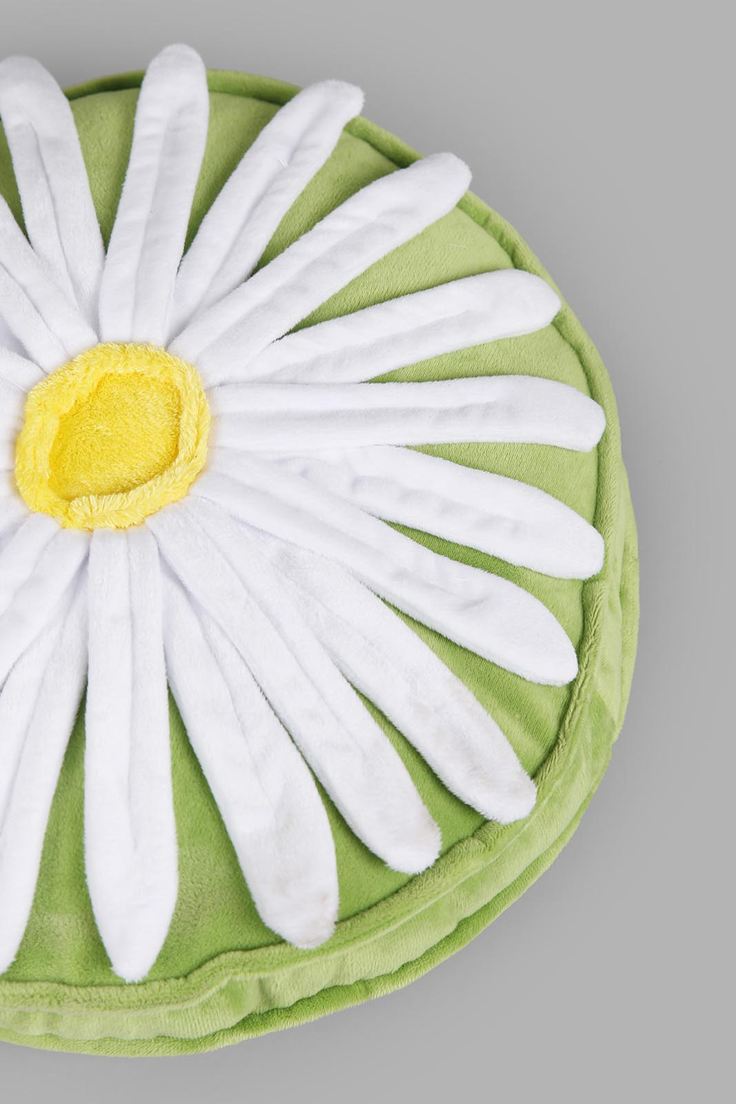Redtag-White/Green-Flower-Kids-Cushion-Category:Cushions,-Colour:Green,-Filter:Home-Bedroom,-HMW-BED-Cushions,-Non-Sale,-S22C,-Section:Homewares-Home-Bedroom-
