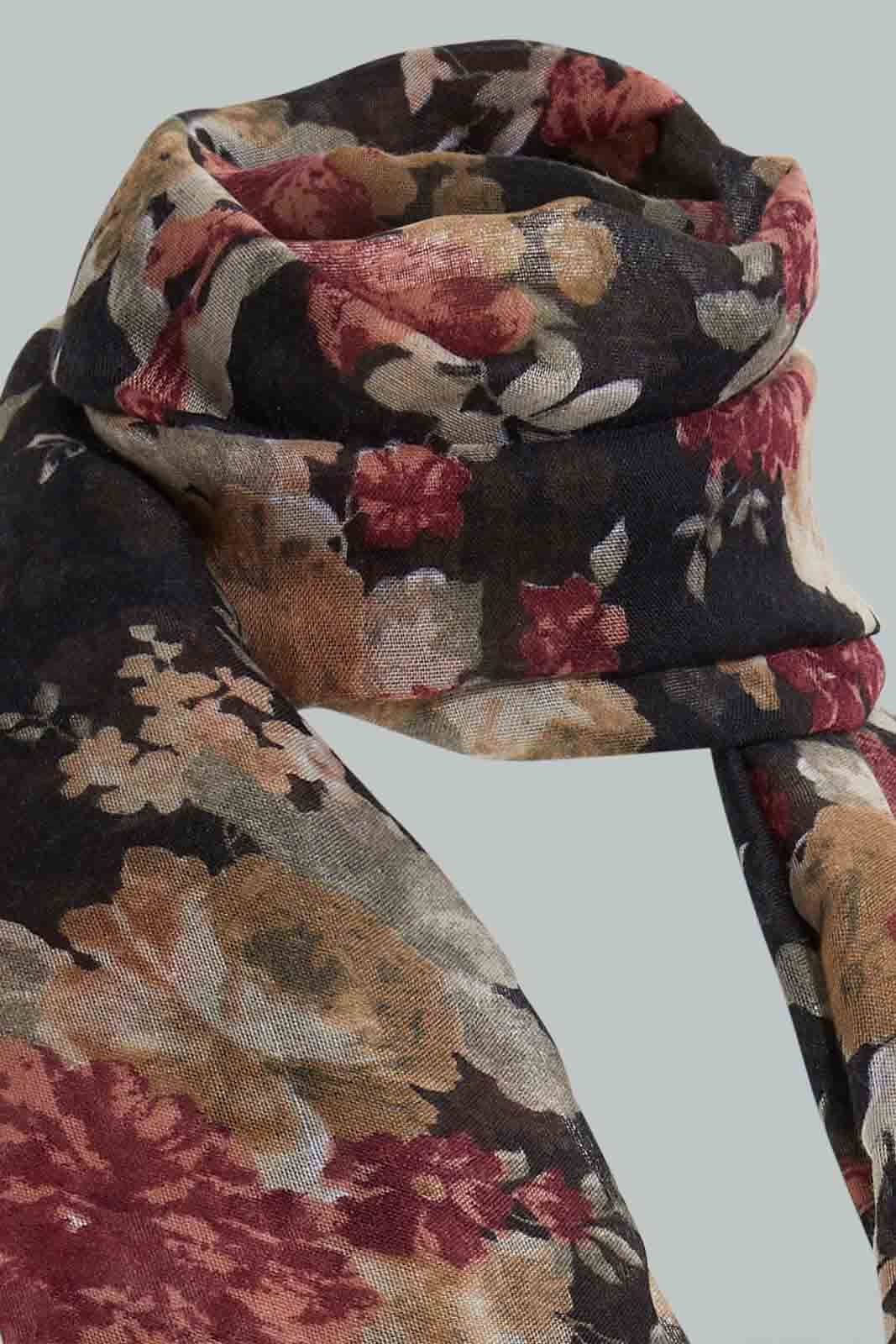Redtag-Multi-Color-Floral-Printed-Scarf-Fashion-Scarves-Girls-