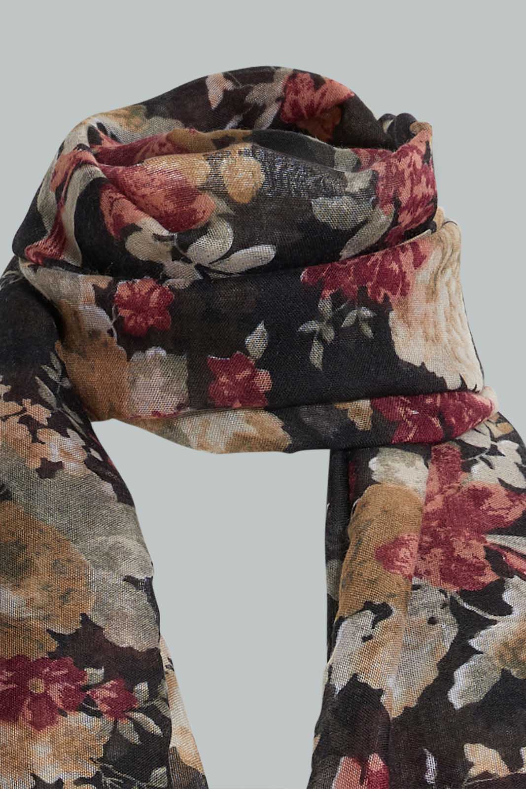 Redtag-Multi-Color-Floral-Printed-Scarf-Fashion-Scarves-Girls-