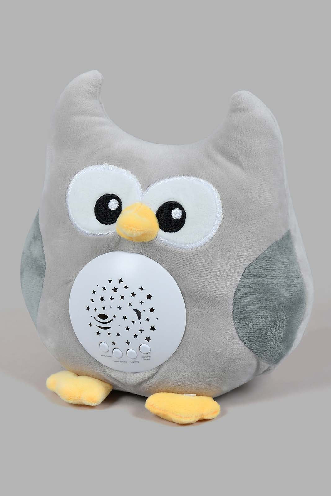 Grey Soft Musical Owl Toy With Projector For Babies