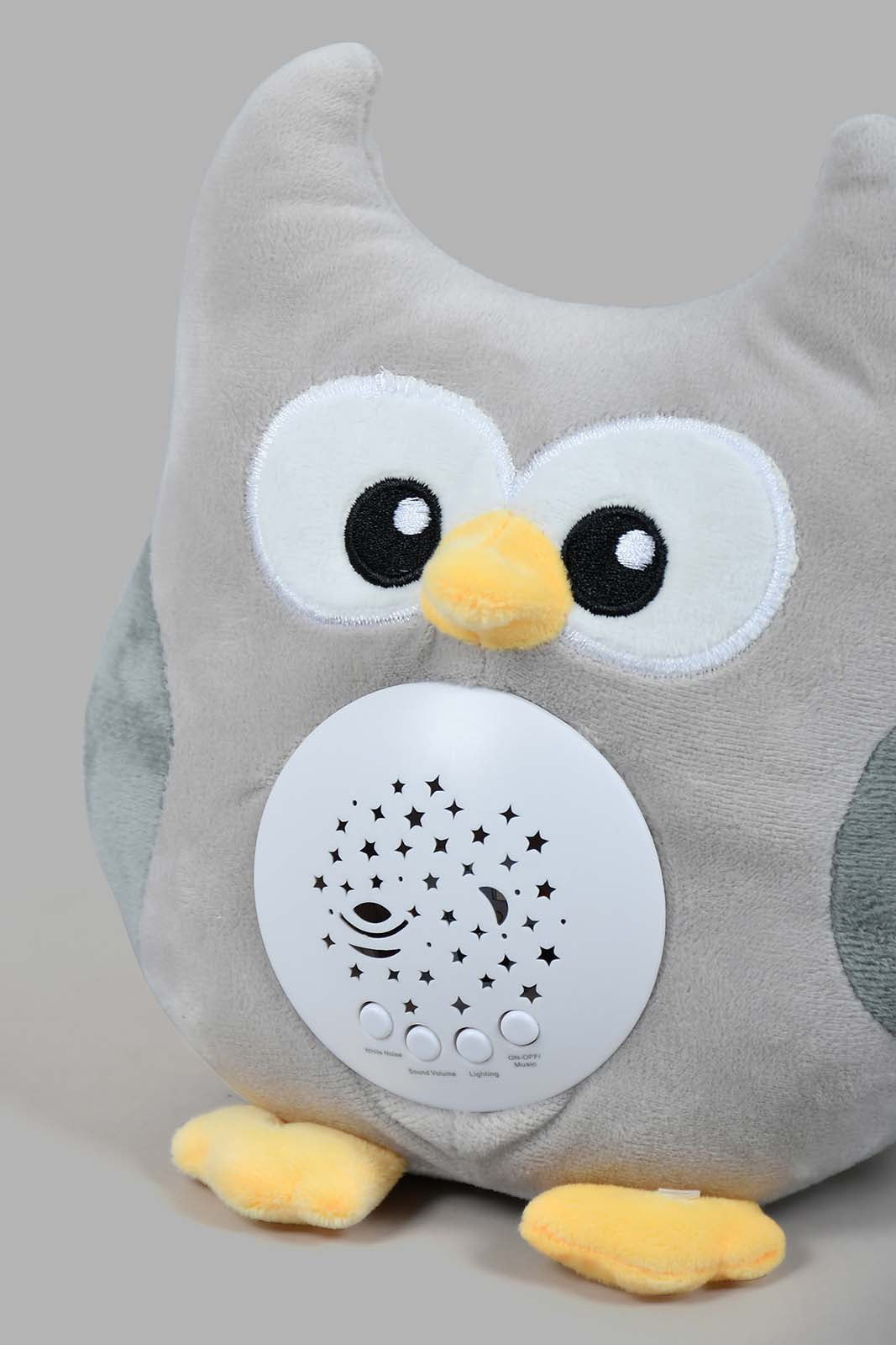 Grey Soft Musical Owl Toy With Projector For Babies
