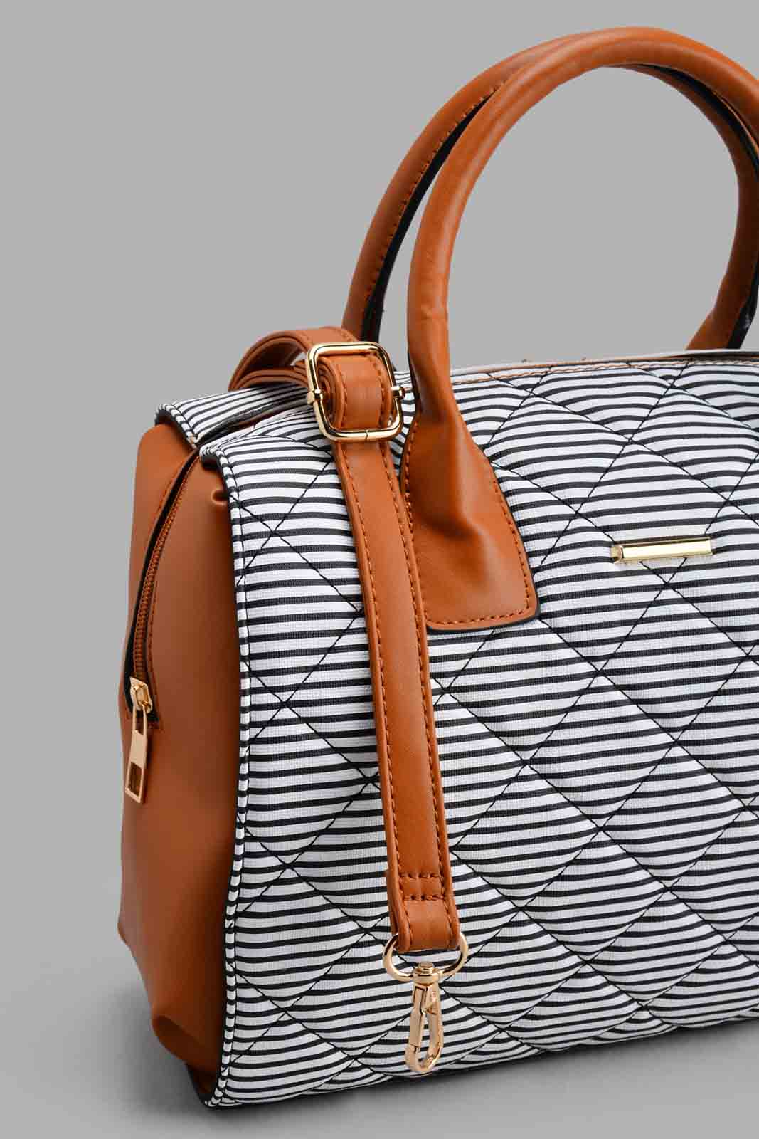 Redtag-Multicolour-Nautical-Stripe-Day-Bag-Day-Bags-Women-