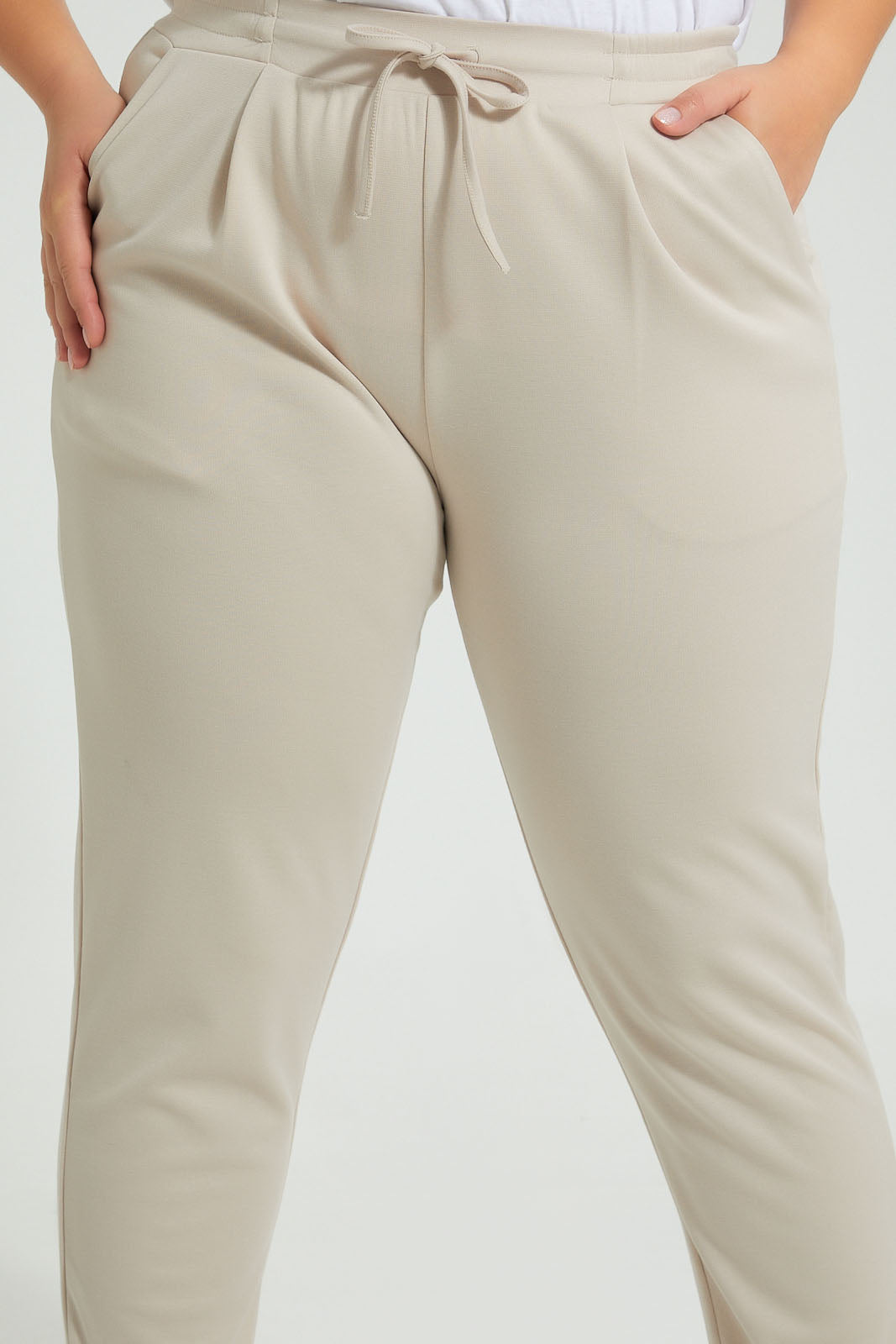 Redtag-Beige-Tapered-Leg-Turn-Up-Trouser-Colour:Beige,-Filter:Plus-Size,-LDP-Trousers,-New-In,-New-In-LDP,-Non-Sale,-S22B,-Section:Women-Women's-