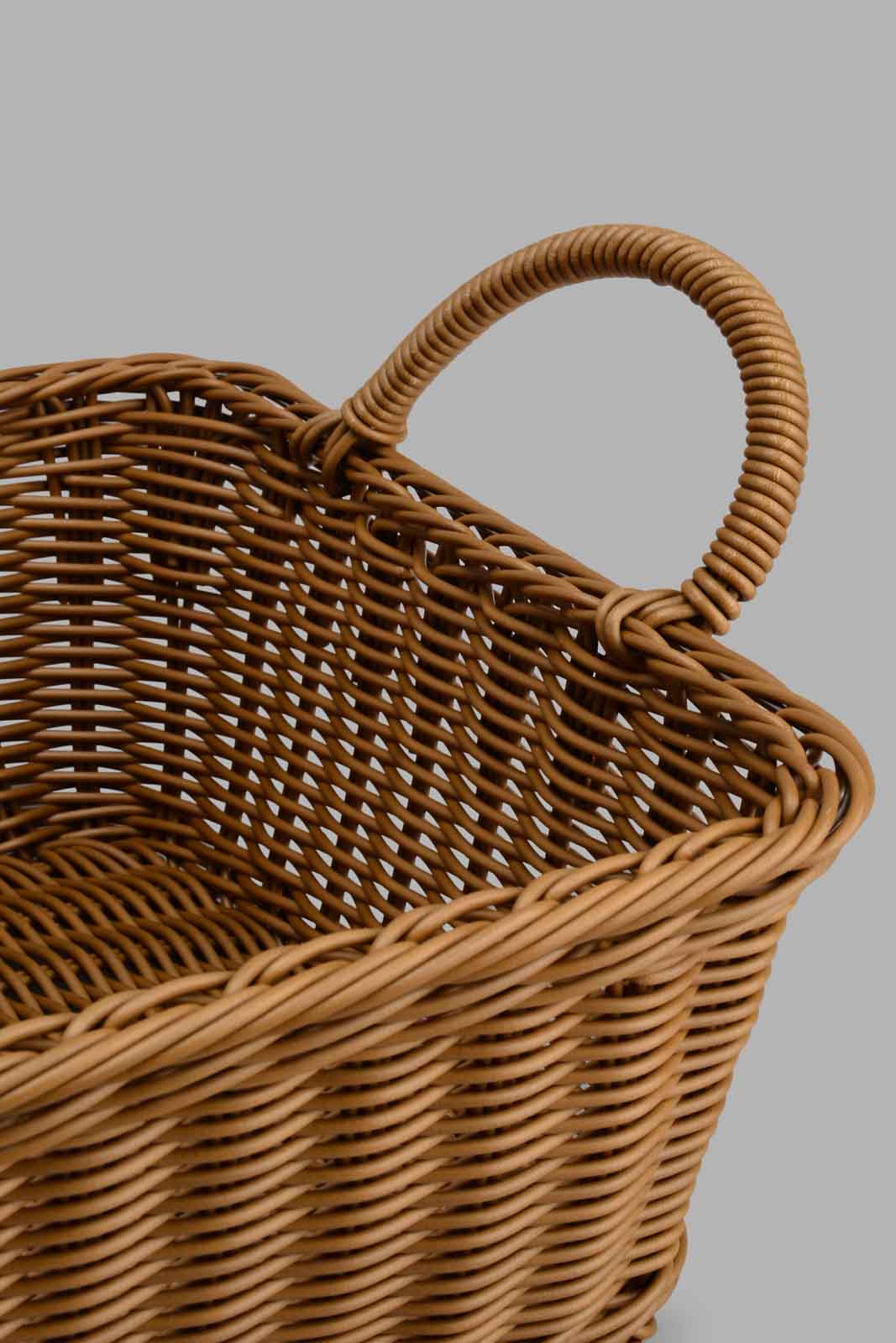 Redtag-Brown-Square-Woven-Basket-With-Handles-Category:Kitchen-Baskets,-Colour:Brown,-Filter:Home-Dining,-HMW-DIN-Kis-Kitchen-Accessories,-New-In,-New-In-HMW-DIN,-Non-Sale,-S22C,-Section:Homewares-Home-Dining-