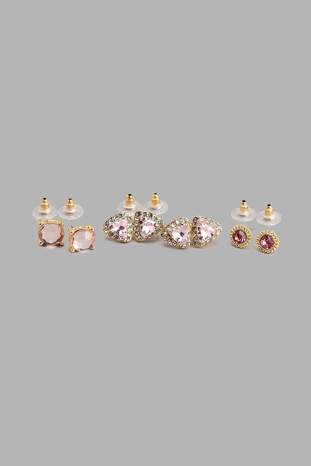 Redtag-Gold-Earrings-Set-(4-Piece)-Colour:Gold,-Filter:Women's-Accessories,-New-In,-New-In-Women-ACC,-Non-Sale,-S22A,-Women-Jewellery-Women-
