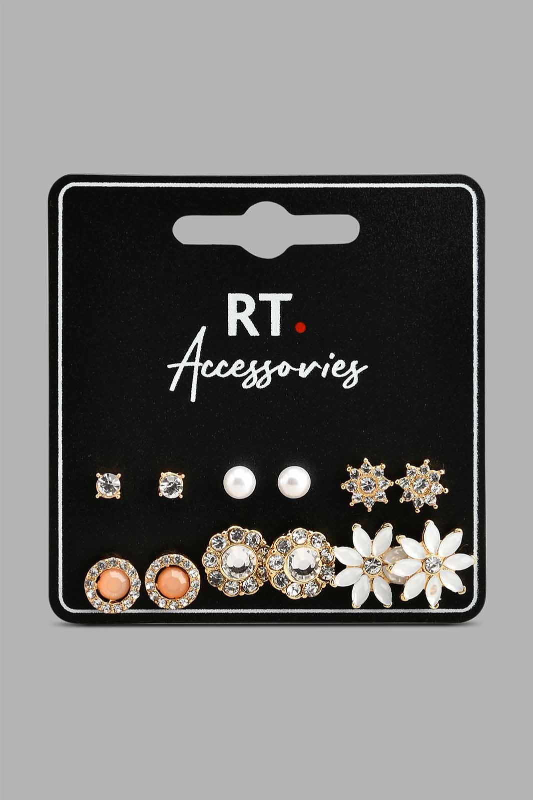Redtag-Gold-Earrings-Set-(6-Piece)-Colour:Gold,-Filter:Women's-Accessories,-New-In,-New-In-Women-ACC,-Non-Sale,-S22A,-Women-Jewellery-Women-