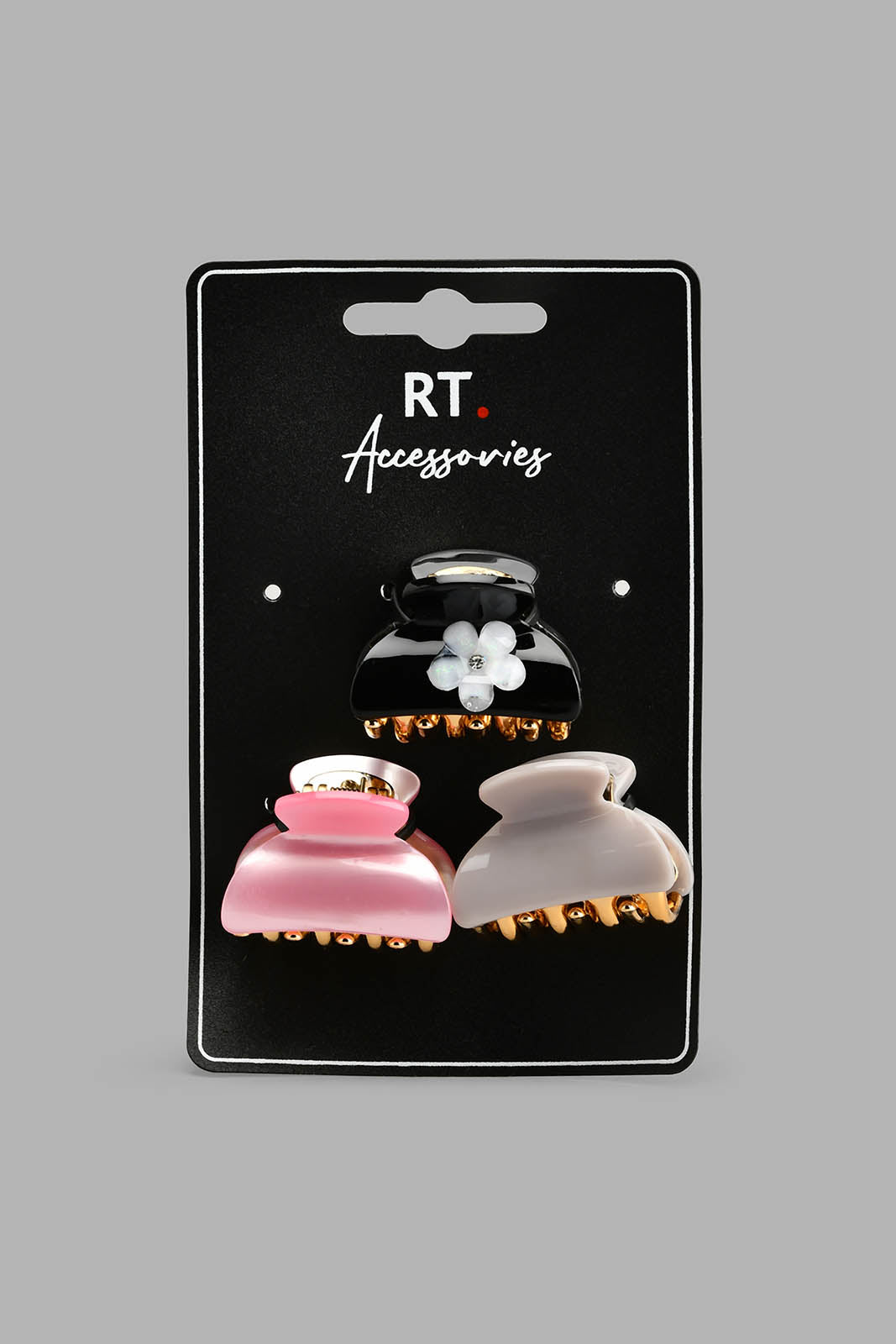 Redtag-Assorted-Hair-Claw-Set-(3-Piece)-Colour:Assorted,-Filter:Women's-Accessories,-New-In,-New-In-Women-ACC,-Non-Sale,-S22A,-Women-Hair-Clips-Women-