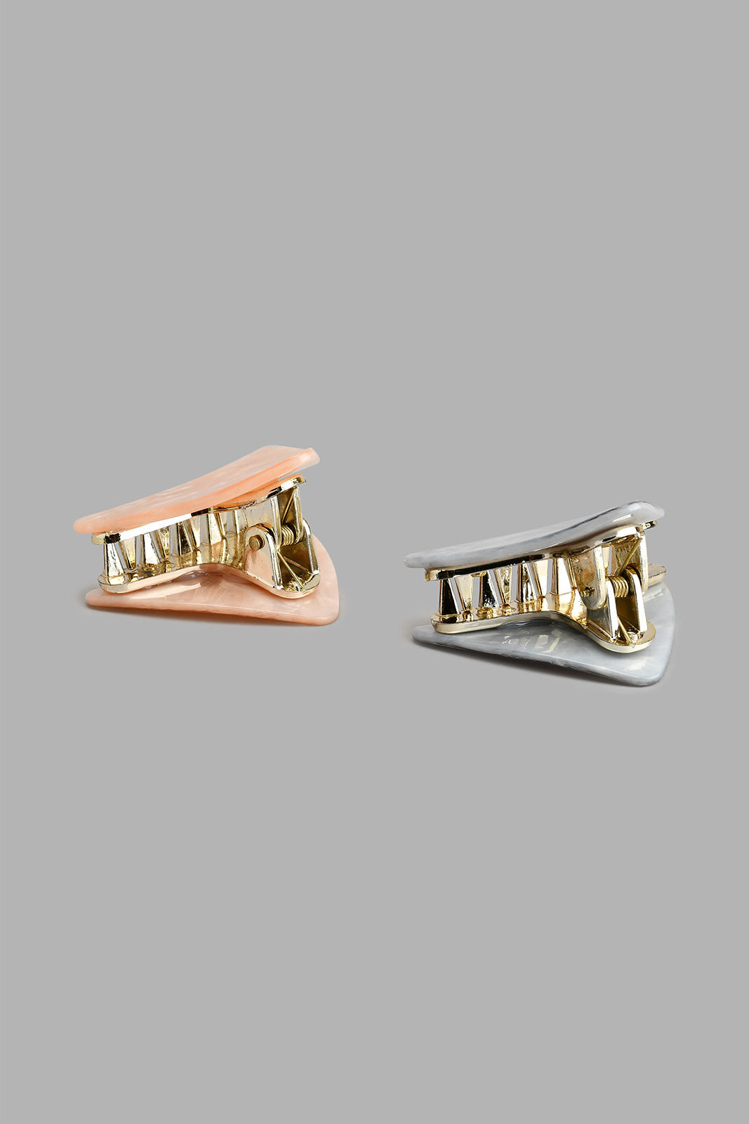 Redtag-Grey-And-Pink-Hair-Claw-Set-(2-Piece)-Colour:Grey,-Colour:Pink,-Filter:Women's-Accessories,-New-In,-New-In-Women-ACC,-Non-Sale,-S22A,-Women-Hair-Clips-Women-