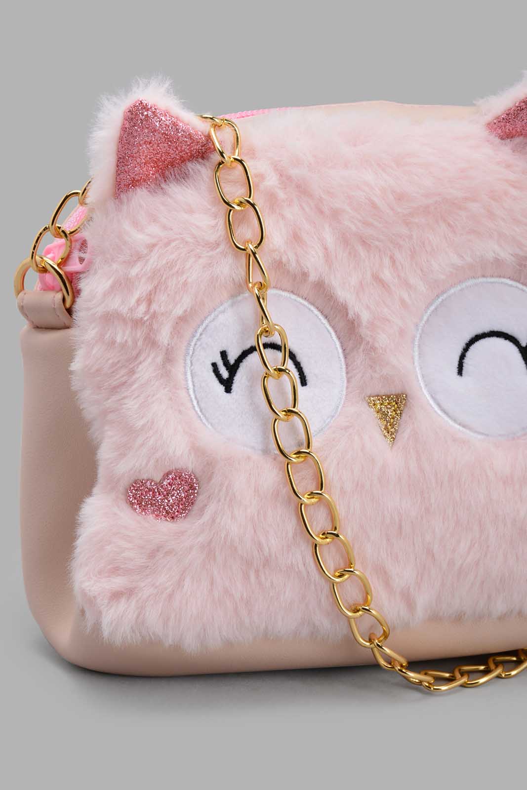Redtag-Pink-Faux-Fur-Cross-Body-Bag-Category:Bags,-Colour:Pink,-Filter:Girls-Accessories,-GIR-Bags,-New-In,-New-In-GIR-ACC,-Non-Sale,-S22C,-Section:Girls-(0-to-14Yrs)-Girls-
