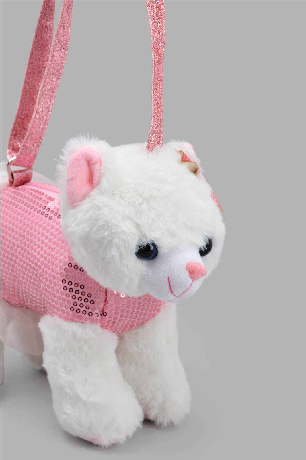Redtag-White-Faux-Fur-Cross-Body-Bag-Category:Bags,-Colour:White,-Filter:Girls-Accessories,-GIR-Bags,-New-In,-New-In-GIR-ACC,-Non-Sale,-S22C,-Section:Girls-(0-to-14Yrs)-Girls-
