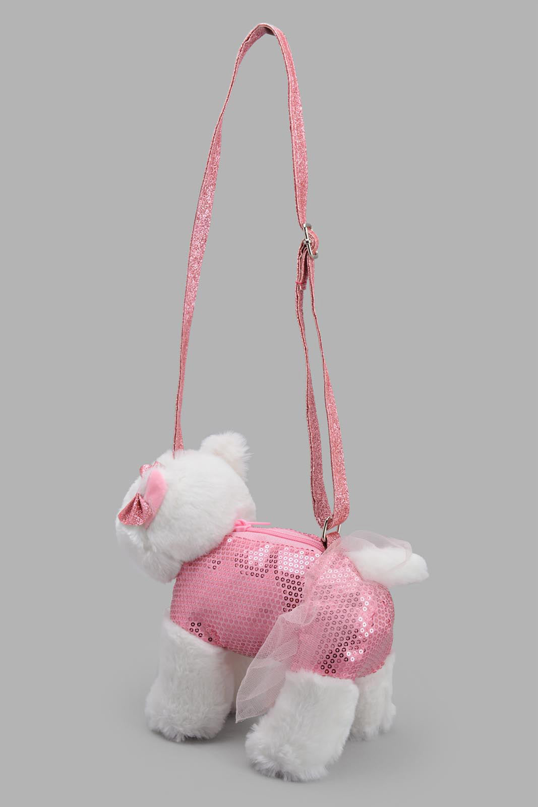 Redtag-White-Faux-Fur-Cross-Body-Bag-Category:Bags,-Colour:White,-Filter:Girls-Accessories,-GIR-Bags,-New-In,-New-In-GIR-ACC,-Non-Sale,-S22C,-Section:Girls-(0-to-14Yrs)-Girls-