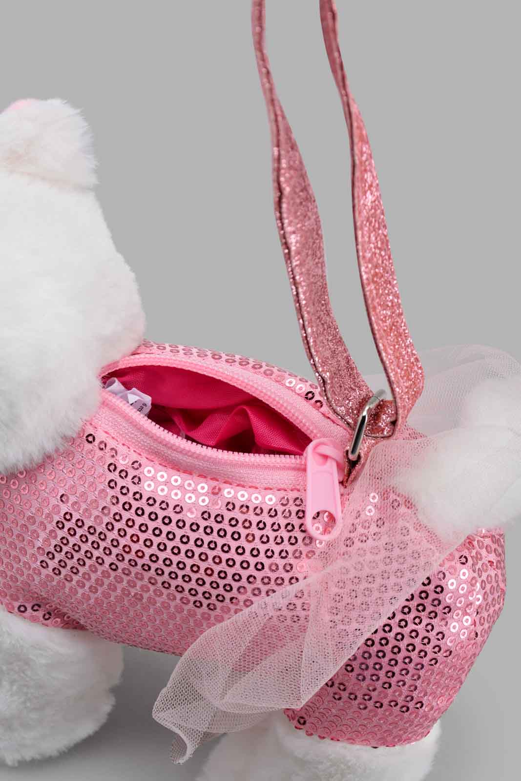 Redtag-White-Faux-Fur-Cross-Body-Bag-Category:Bags,-Colour:White,-Filter:Girls-Accessories,-GIR-Bags,-New-In,-New-In-GIR-ACC,-Non-Sale,-S22C,-Section:Girls-(0-to-14Yrs)-Girls-