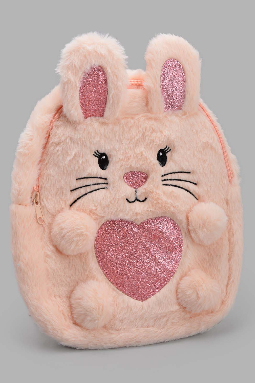 Redtag-Pink-Faux-Fur-Backpack-Category:Bags,-Colour:Pink,-Filter:Girls-Accessories,-GIR-Bags,-New-In,-New-In-GIR-ACC,-Non-Sale,-S22C,-Section:Girls-(0-to-14Yrs)-Girls-