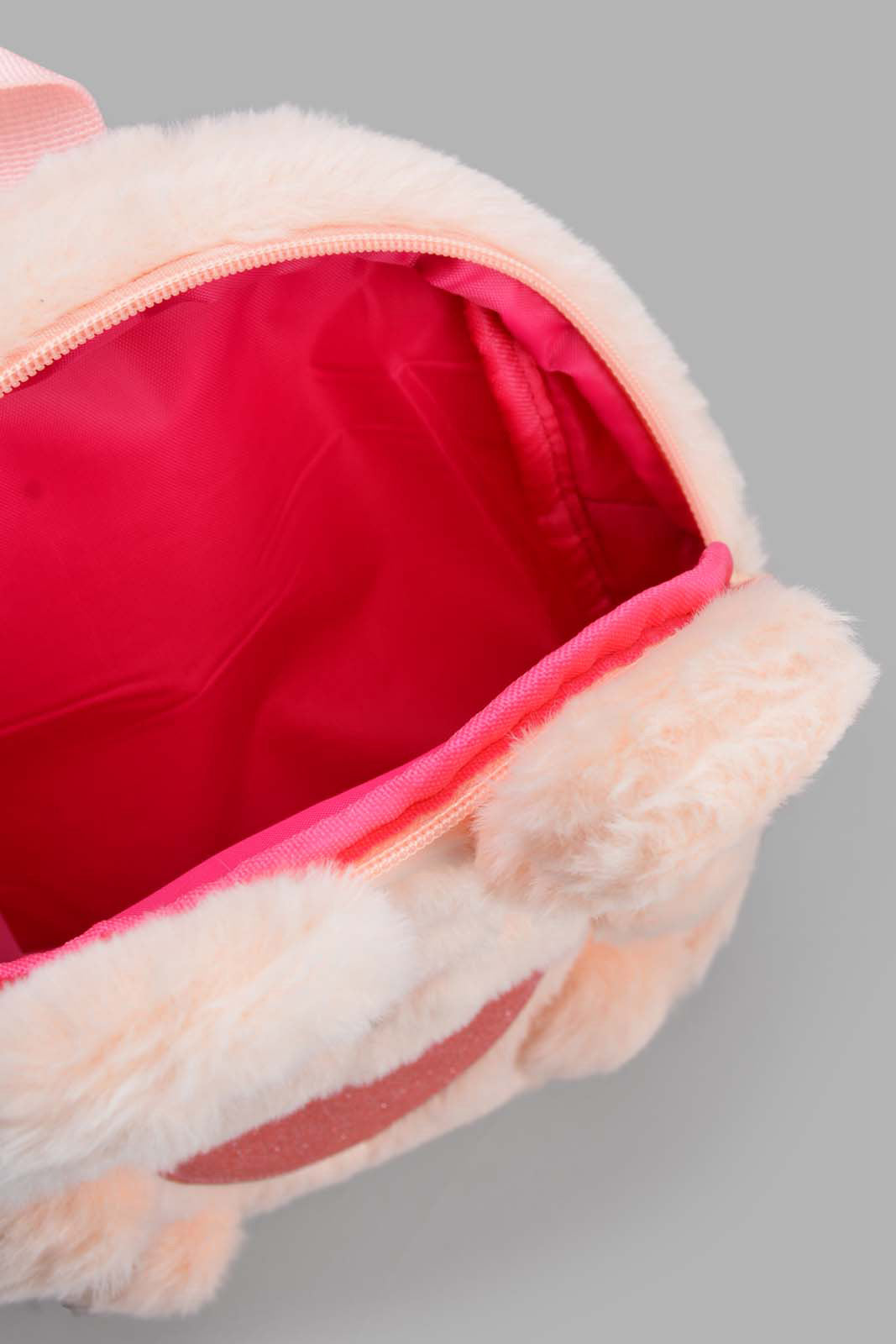 Redtag-Pink-Faux-Fur-Backpack-Category:Bags,-Colour:Pink,-Filter:Girls-Accessories,-GIR-Bags,-New-In,-New-In-GIR-ACC,-Non-Sale,-S22C,-Section:Girls-(0-to-14Yrs)-Girls-
