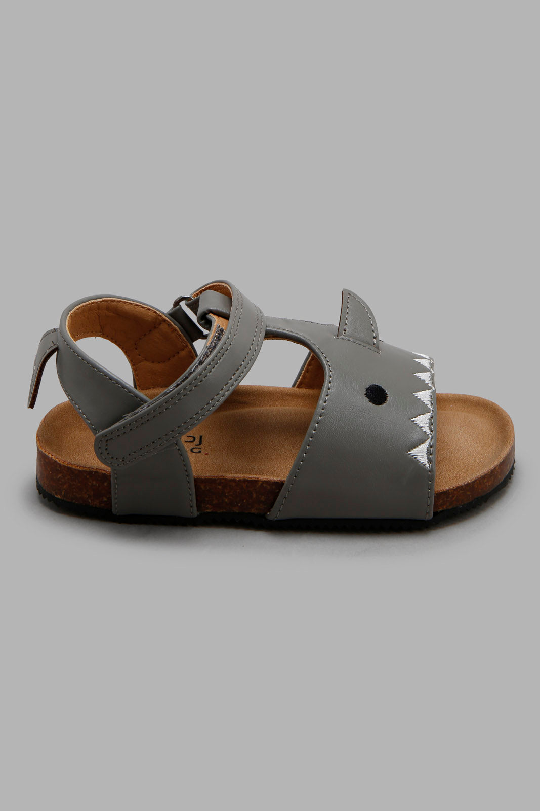 Redtag-Grey-Cork-Sandal-BOY-Sandals,-Category:Sandals,-Colour:Grey,-Deals:New-In,-Filter:Boys-Footwear-(3-to-5-Yrs),-New-In-BOY-FOO,-Non-Sale,-Section:Boys-(0-to-14Yrs),-W22O-Boys-3 to 5 Years