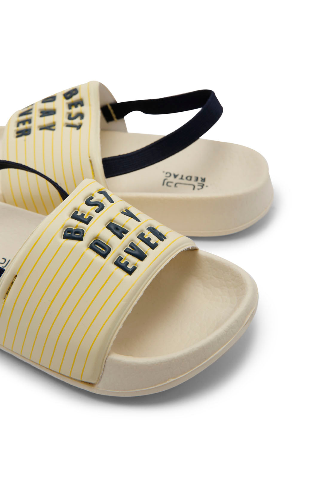 Redtag-Beige-Slogan-Print-Slide-With-Backstrap-BOY-Flip-Flops,-Category:Flip-Flops,-Colour:Beige,-Deals:4-For-90,-Deals:New-In,-Dept:Boys,-Filter:Boys-Footwear-(3-to-5-Yrs),-New-In-BOY-FOO,-Section:Boys-(0-to-14Yrs),-W22O-Boys-3 to 5 Years