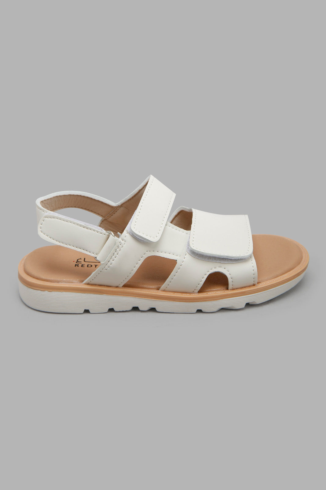 Redtag-White-Comfort-Sandal-BOY-Sandals,-Category:Sandals,-Colour:White,-Filter:Boys-Footwear-(3-to-5-Yrs),-New-In,-New-In-BOY-FOO,-Non-Sale,-Section:Boys-(0-to-14Yrs),-W22O-Boys-3 to 5 Years