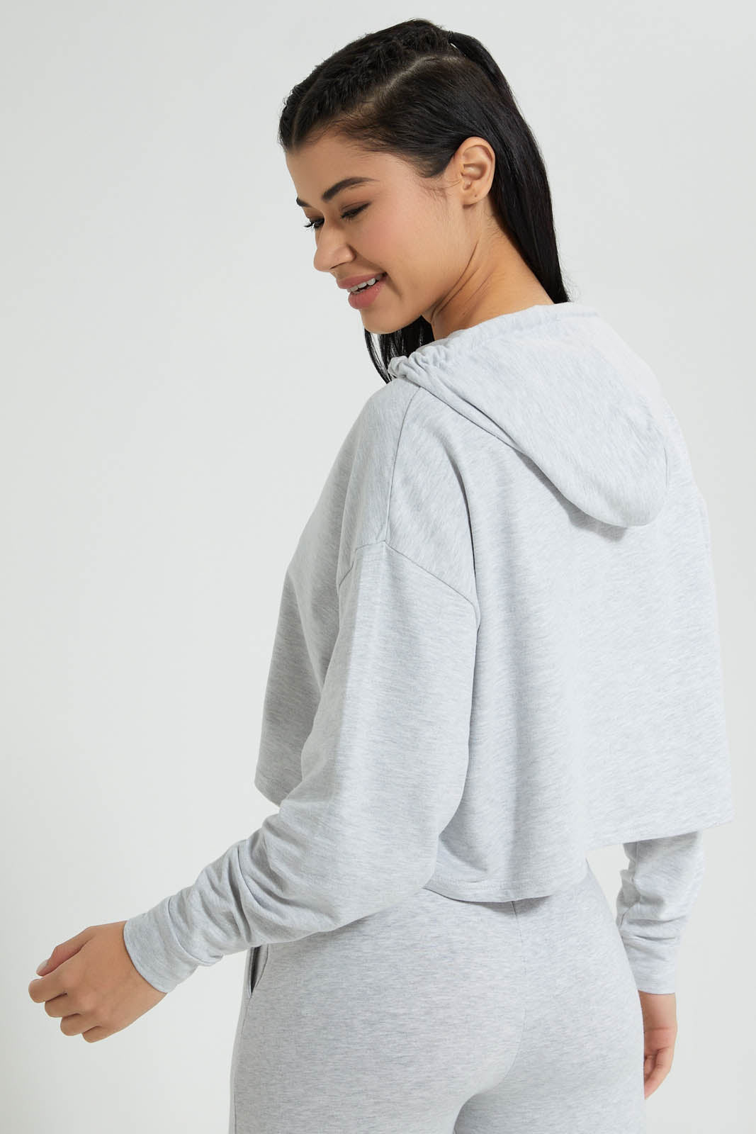 Redtag-Grey-Placement-Print-Hoodie-Sweatshirt-Colour:Grey,-Filter:Women's-Clothing,-New-In,-New-In-Women,-Non-Sale,-S22B,-Section:Women,-Women-Sweatshirts-Women's-