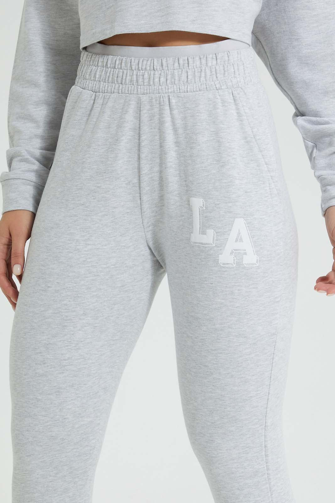 Redtag-Grey-Placement-Print-Elasticated-Hem-Jogger-Colour:Grey,-Filter:Women's-Clothing,-New-In,-New-In-Women,-Non-Sale,-S22B,-Section:Women,-Women-Trousers-Women's-