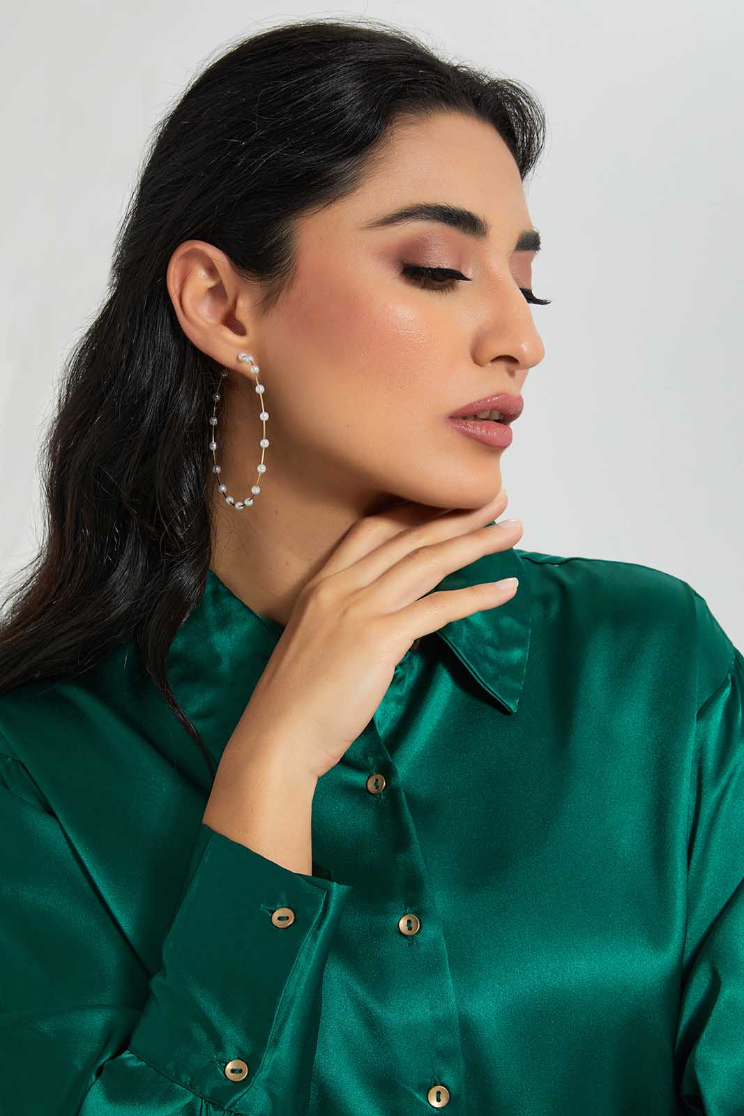 Gold Embellished Earrings Set